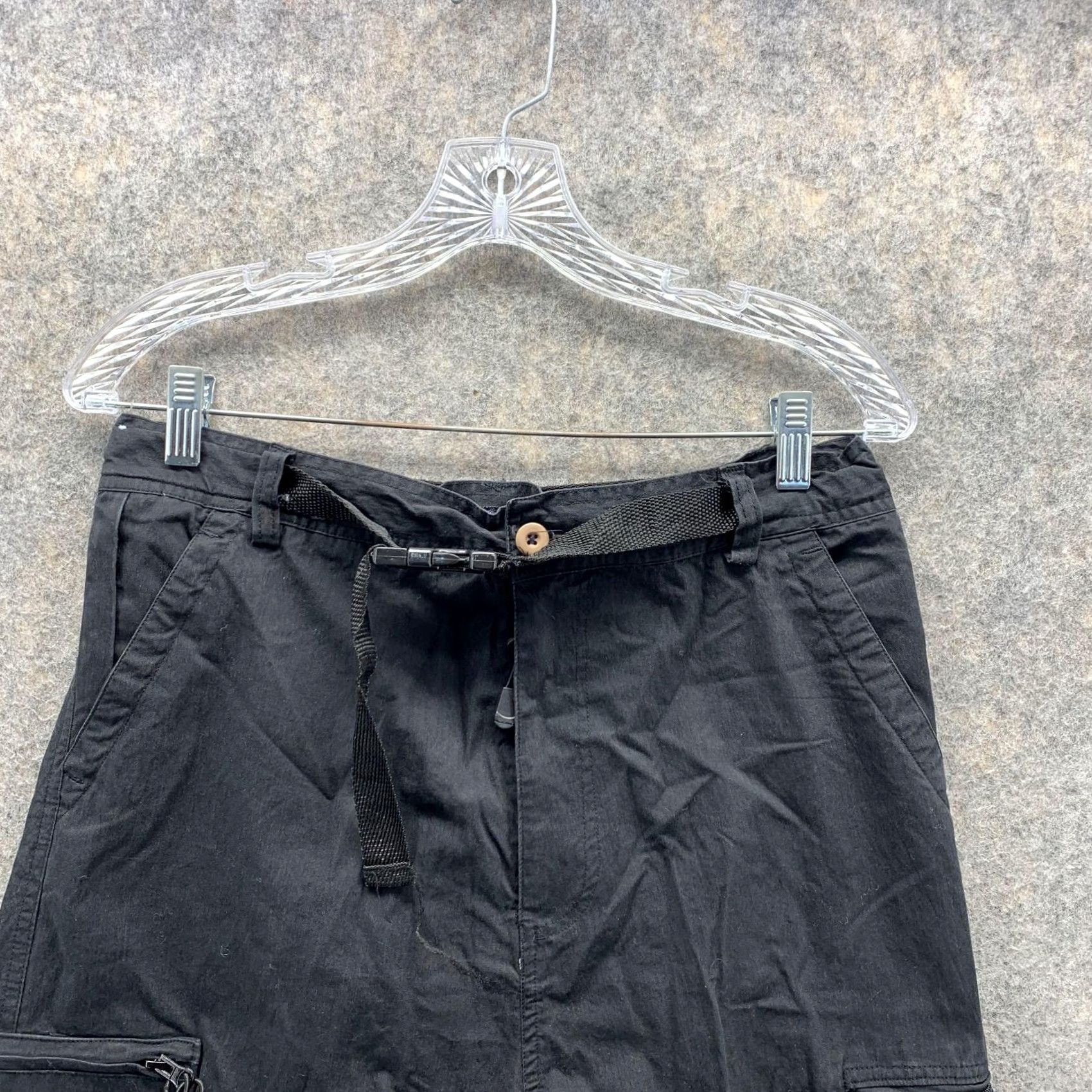 Vintage Columbia Pants Men Large Black Cargo 2 in 1 Shorts Hiking Utility Camp Vintage Cargo Pocket PFG Men’s Regular Size US 33 - 2 Thumbnail