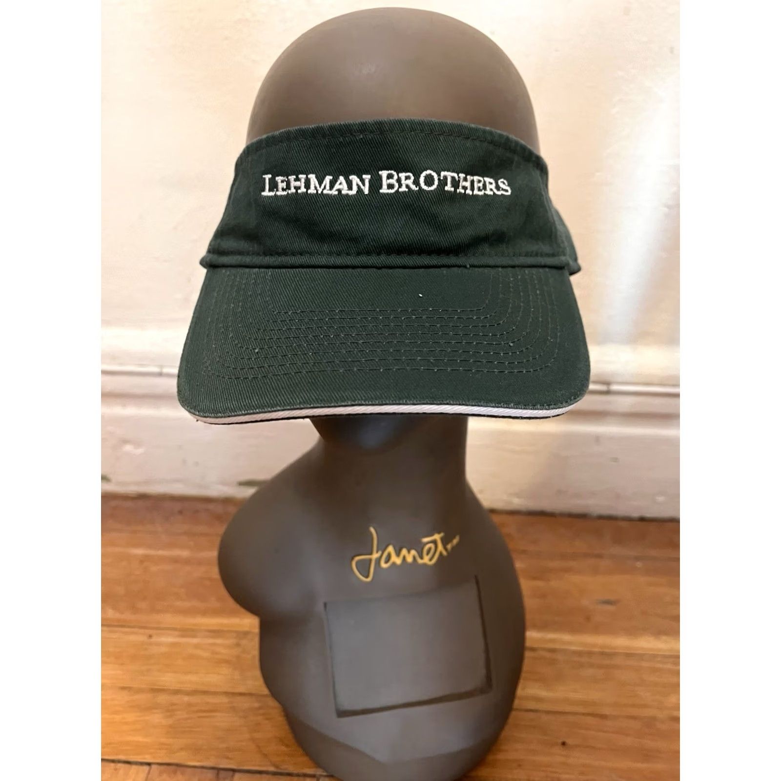 Vintage VINTAGE Lehman Brothers Visor One Size Green Size ONE SIZE - 2 Thumbnail
