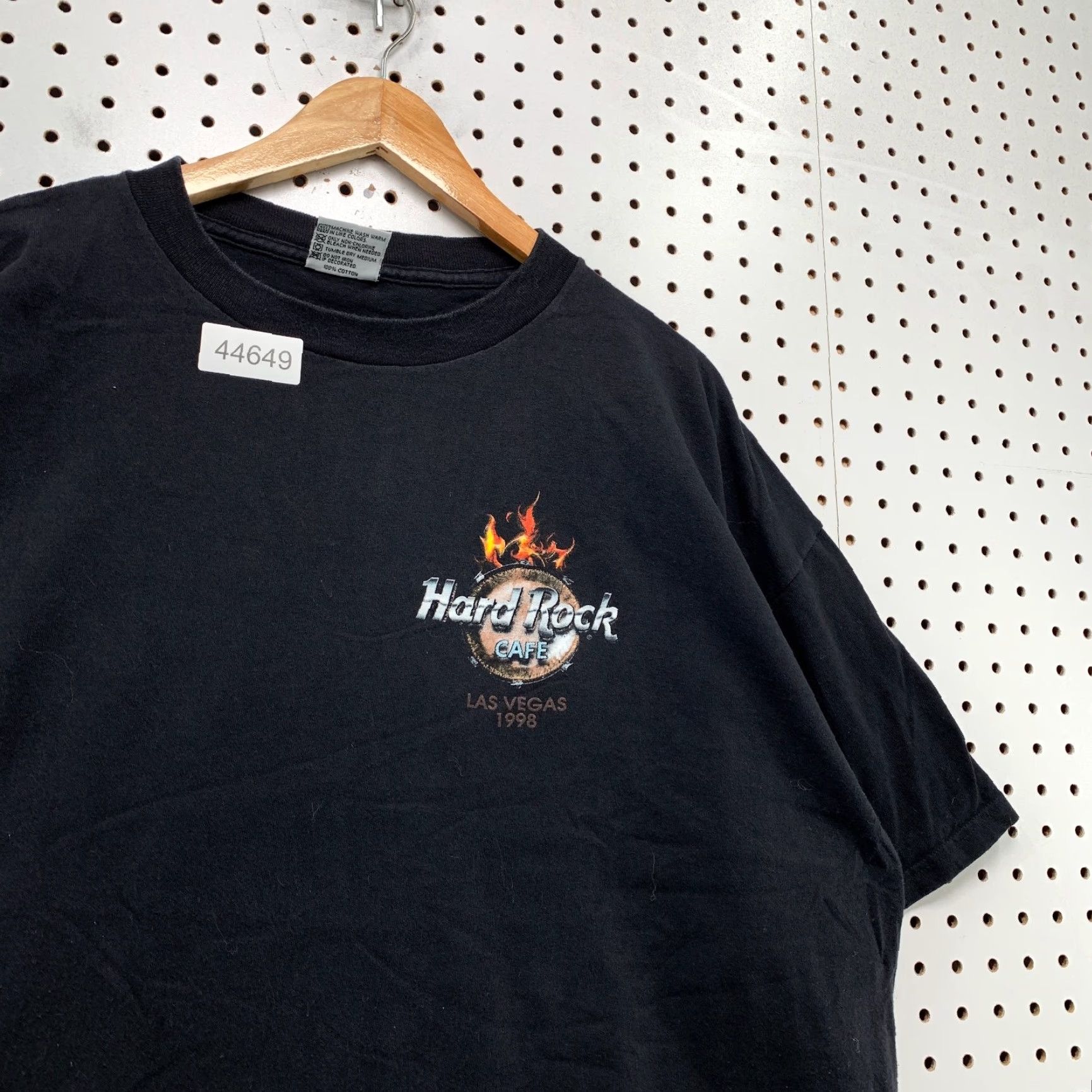 Hard Rock Cafe VINTAGE Hard Rock Cafe Shirt Mens 2XL 90s Black Las Vegas 1998 Guitar Flame Size US XXL / EU 58 / 5 - 4 Thumbnail