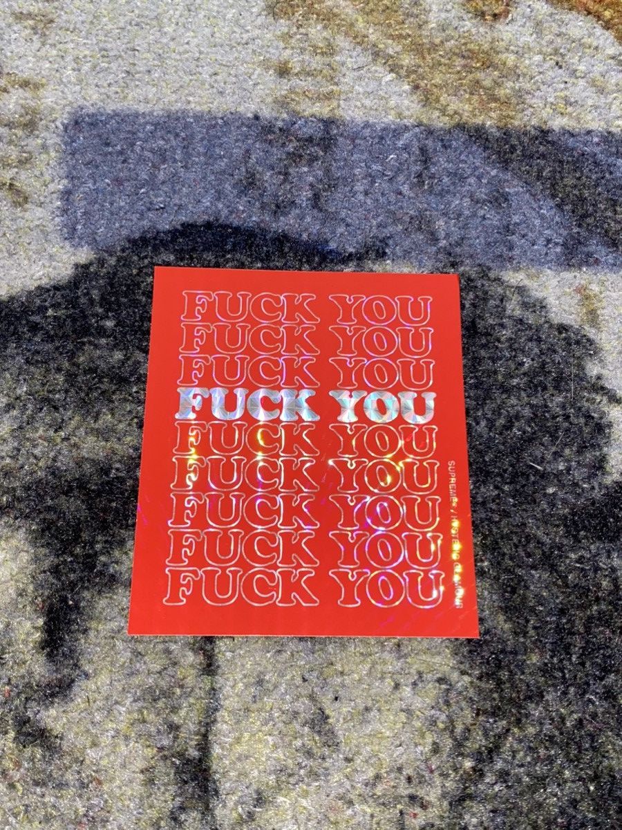 Supreme Supreme Fuck You Reflective Sticker Red Size ONE SIZE - 1 Thumbnail