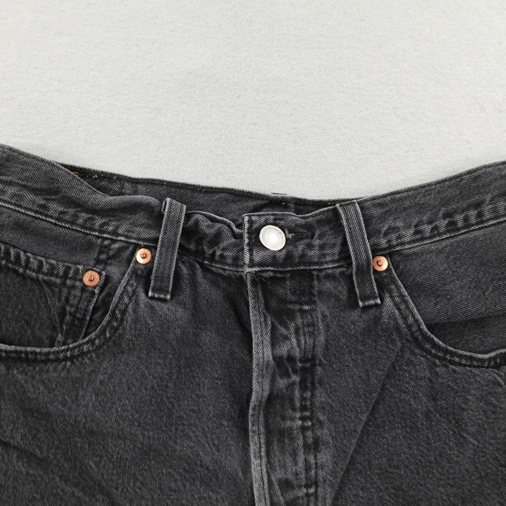 Levi's Levis 501 Shorts Womens 30 Black Denim Button Fly Cut-Off High Rise Mini Frayed Shorts Casual Womens Denim Shorts Size 30" / US 8 / IT 44 - 2 Thumbnail
