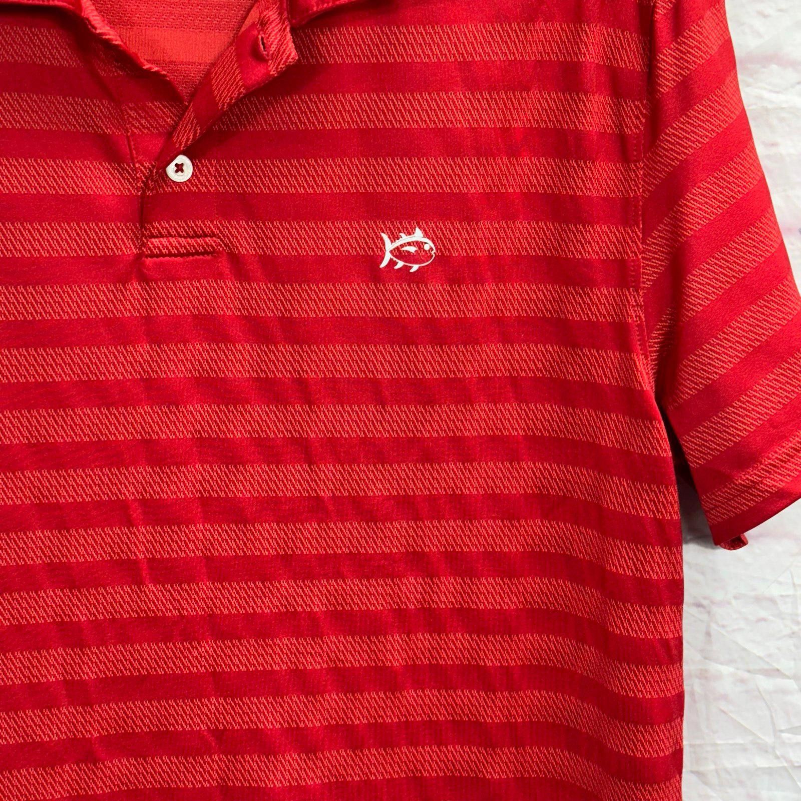 Southern Tide Southern Tide Red Striped Polo Shirt Mens Medium Size US M / EU 48-50 / 2 - 2 Thumbnail