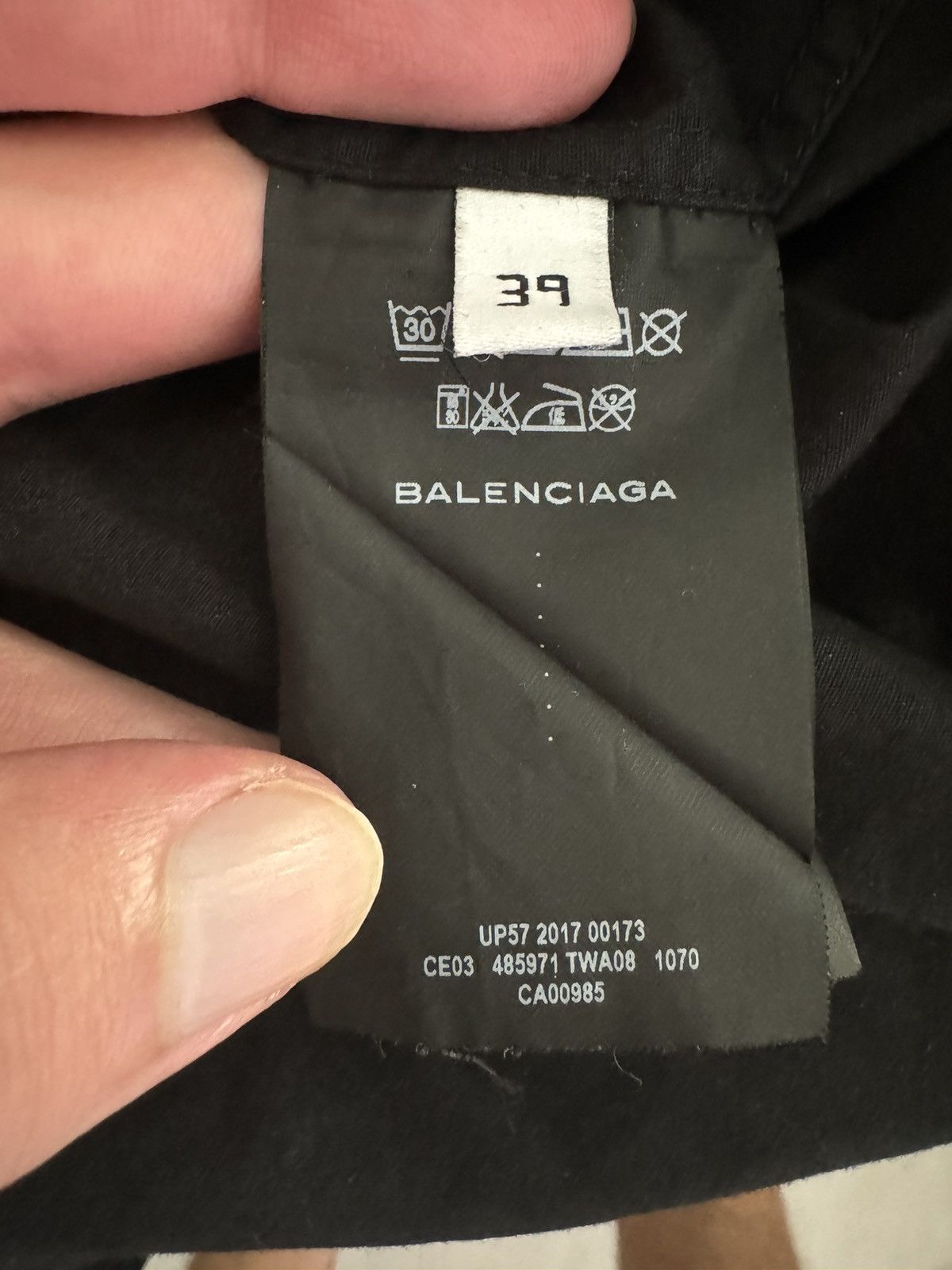 Balenciaga Balenciaga Black Logo Striped Shirt Demna Gvasalia Size US XL / EU 56 / 4 - 8 Thumbnail