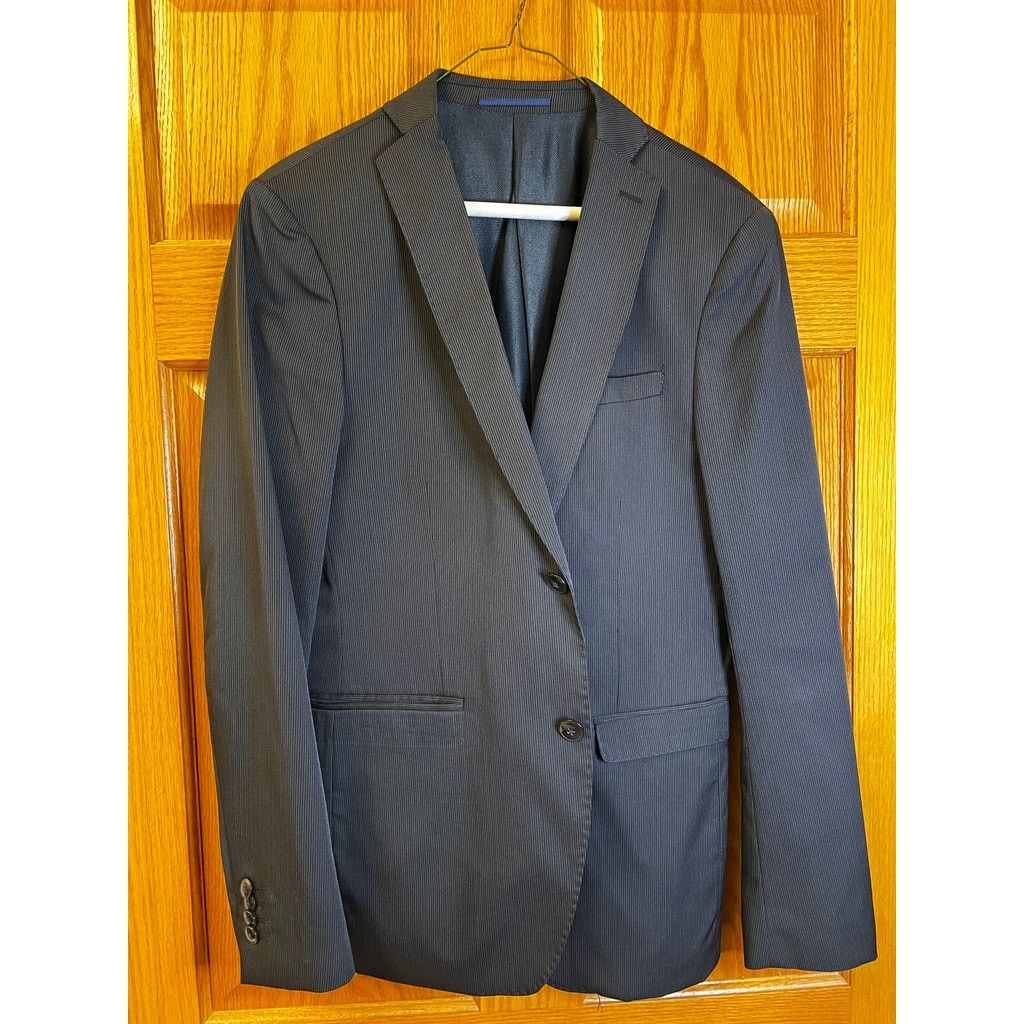 Zara Zara Navy Blazer with Striped Pattern EU 38/US 40 Size 38R - 1 Thumbnail