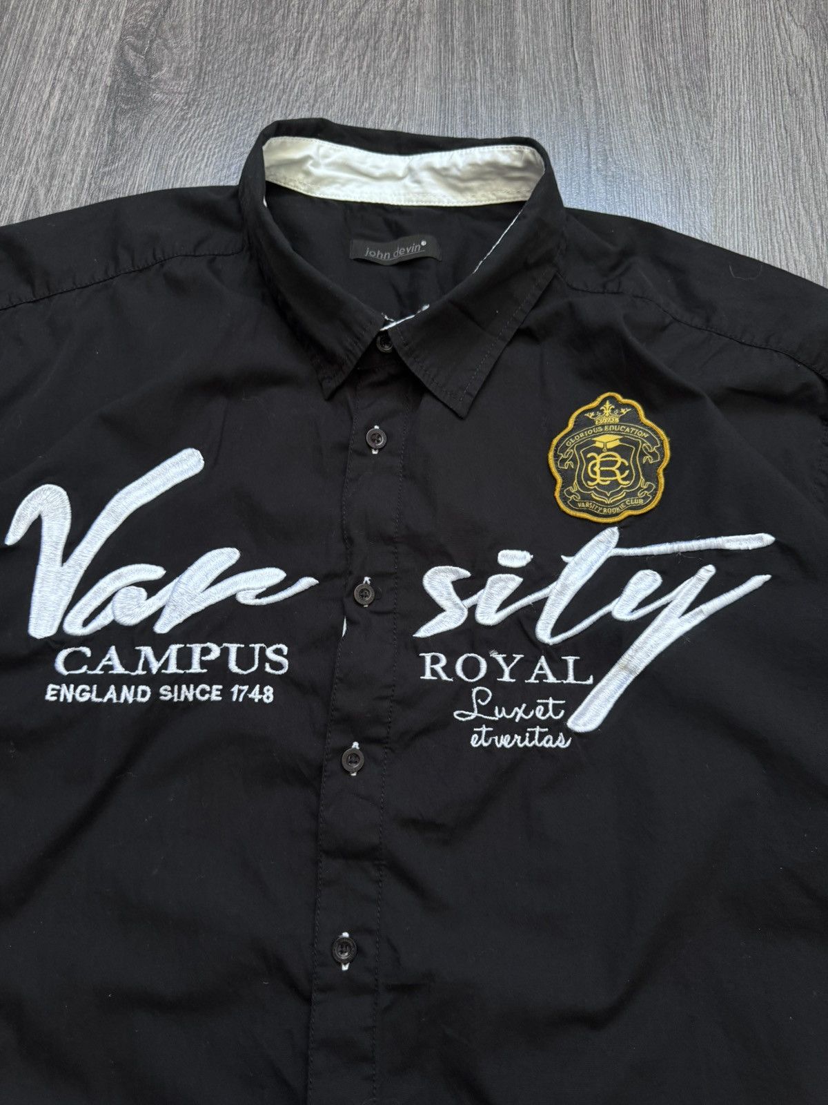 Vintage Y2K Vintage John Devin Varsity Ralph Lauren style shirt Size US XXL / EU 58 / 5 - 2 Thumbnail
