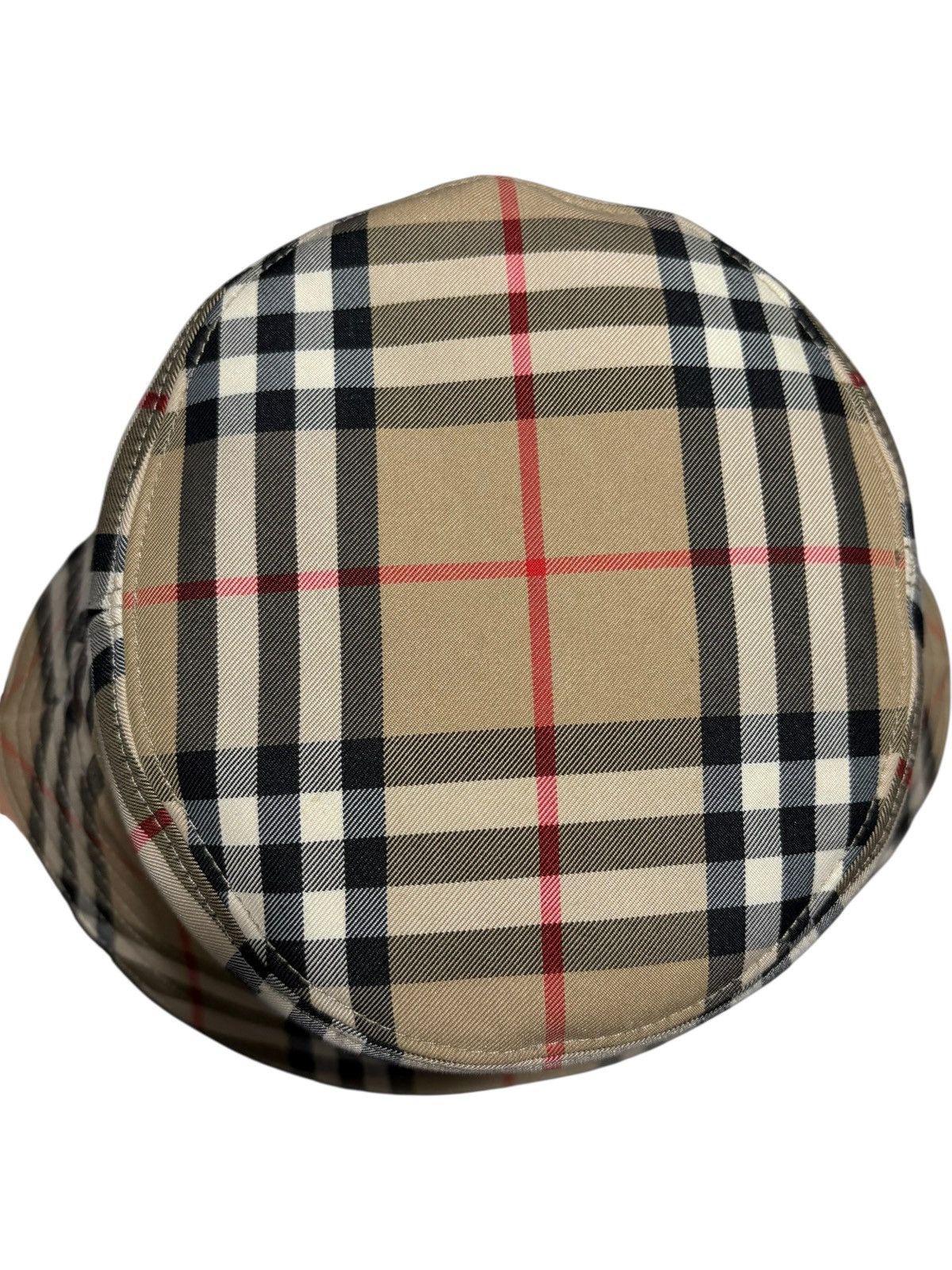Burberry Bucket Hat Check Plaid Logo striped if six was nine