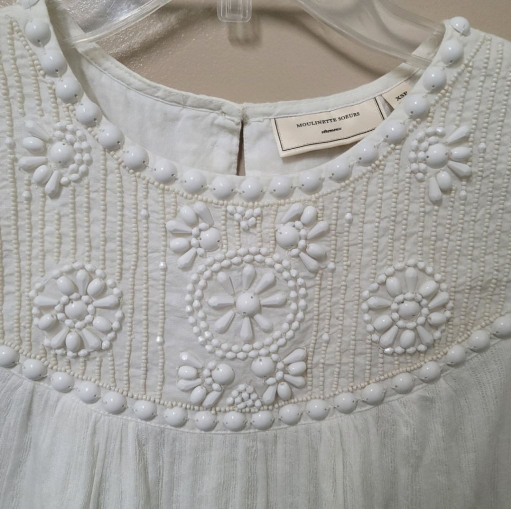 Anthropologie Anthropologie Moulinette Soeurs Vêtements Beaded Tank Size XS / US 0-2 / IT 36-38 - 7 Thumbnail