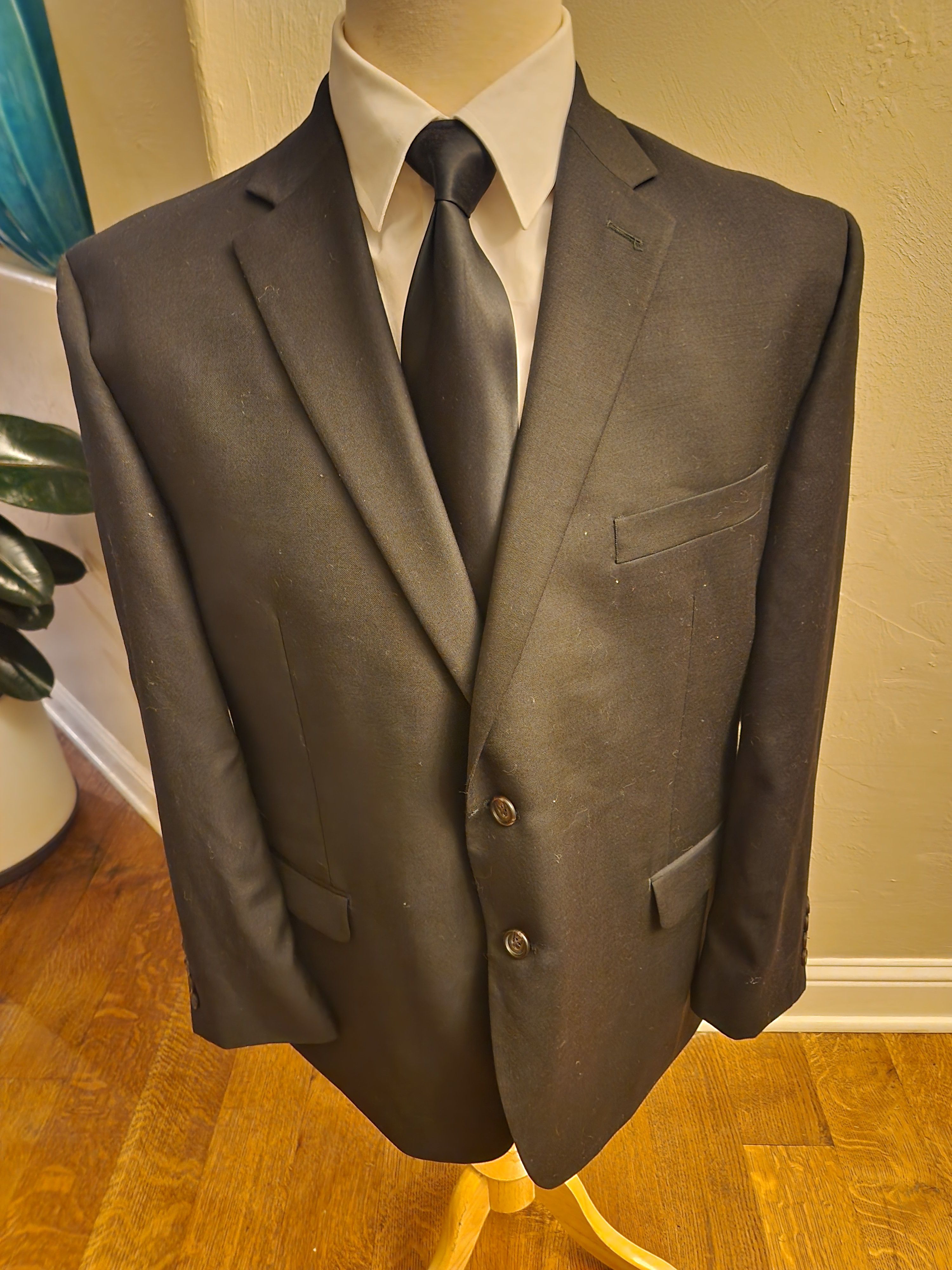 Lauren Ralph Lauren NWOT Men's100% Wool Black Blazer Size 44S - 1 Thumbnail