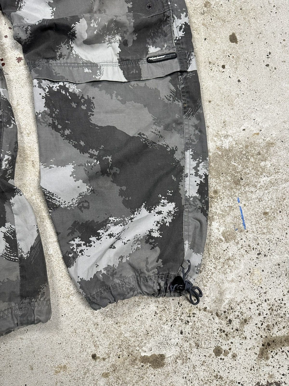 Japanese Brand Raton Laveur Japanese Gray Camo Baggy Cargo Pants Size US 32 / EU 48 - 4 Thumbnail