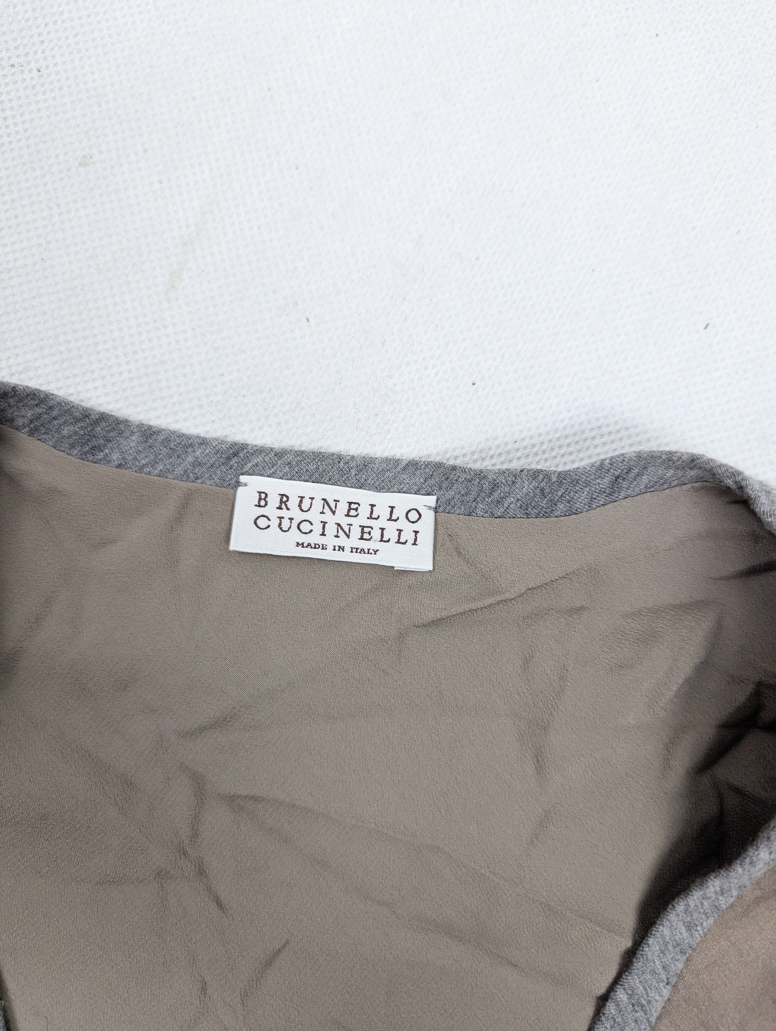 Brunello Cucinelli Brunello Cucinelli grey silk dress Size L / US 10 / IT 46 - 5 Thumbnail