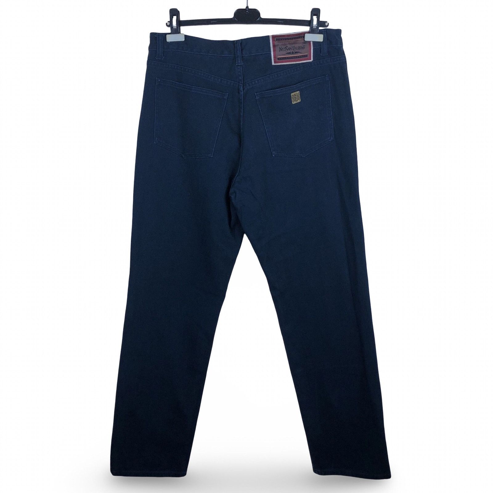 Yves Saint Laurent Vintage Yves Saint Laurent Baggy Jeans YSL Logo 36 Navy Size US 36 / EU 52 - 5 Thumbnail