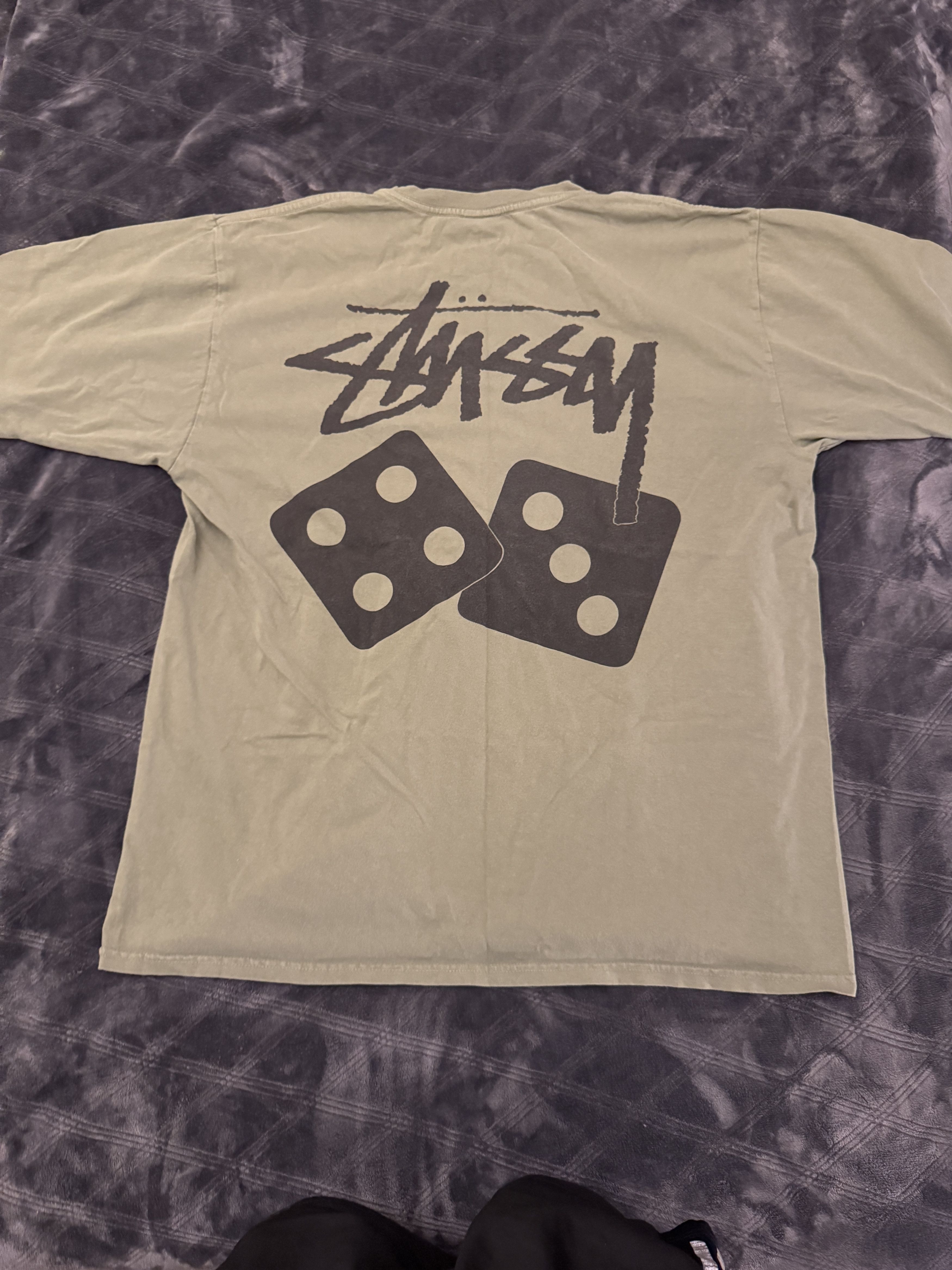Stussy Big League Pigment Dyed Tee Green | Grailed