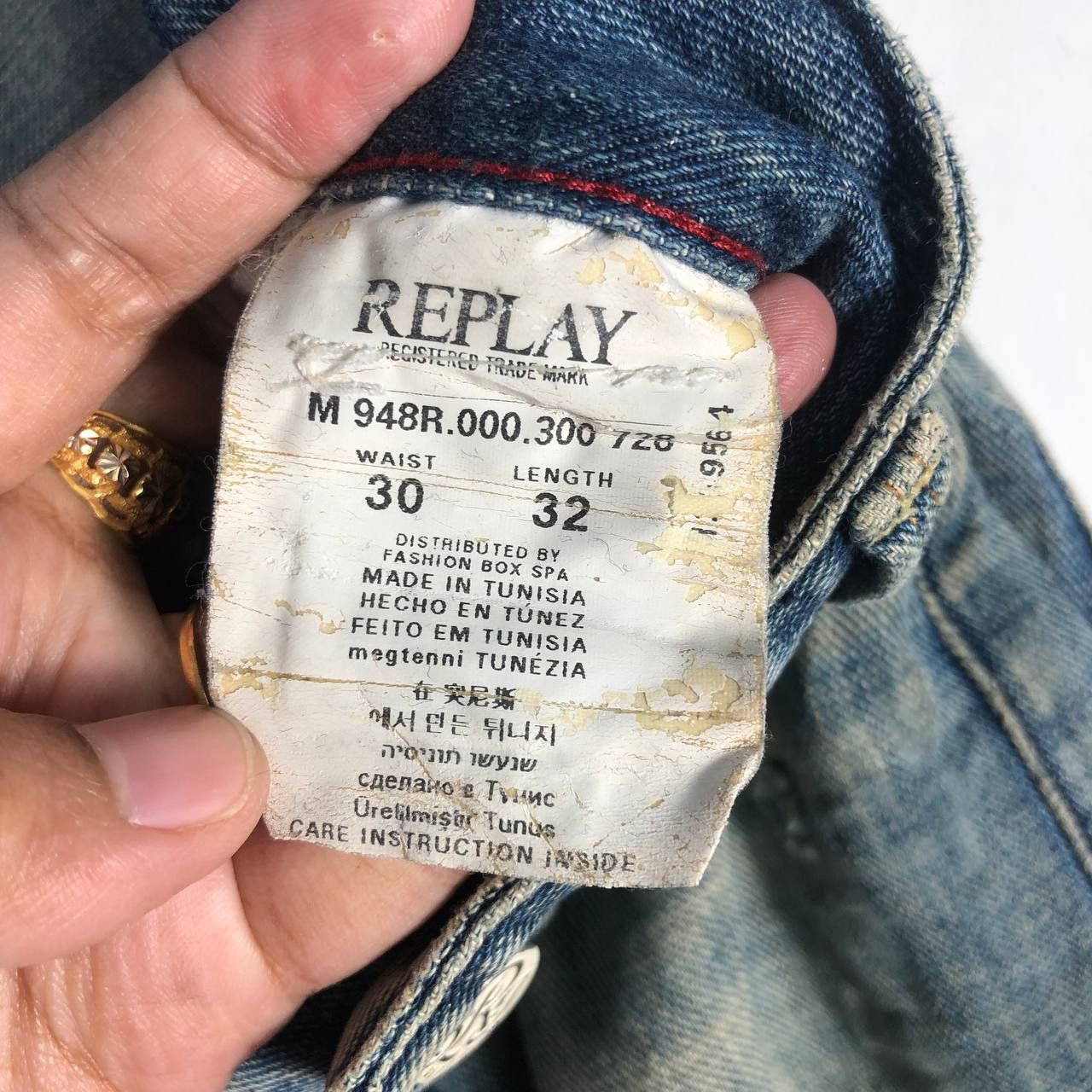 Replay Vintage 80's Replay Asolo Italy Men Blue Jeans Size 30" / US 8 / IT 44 - 7 Thumbnail