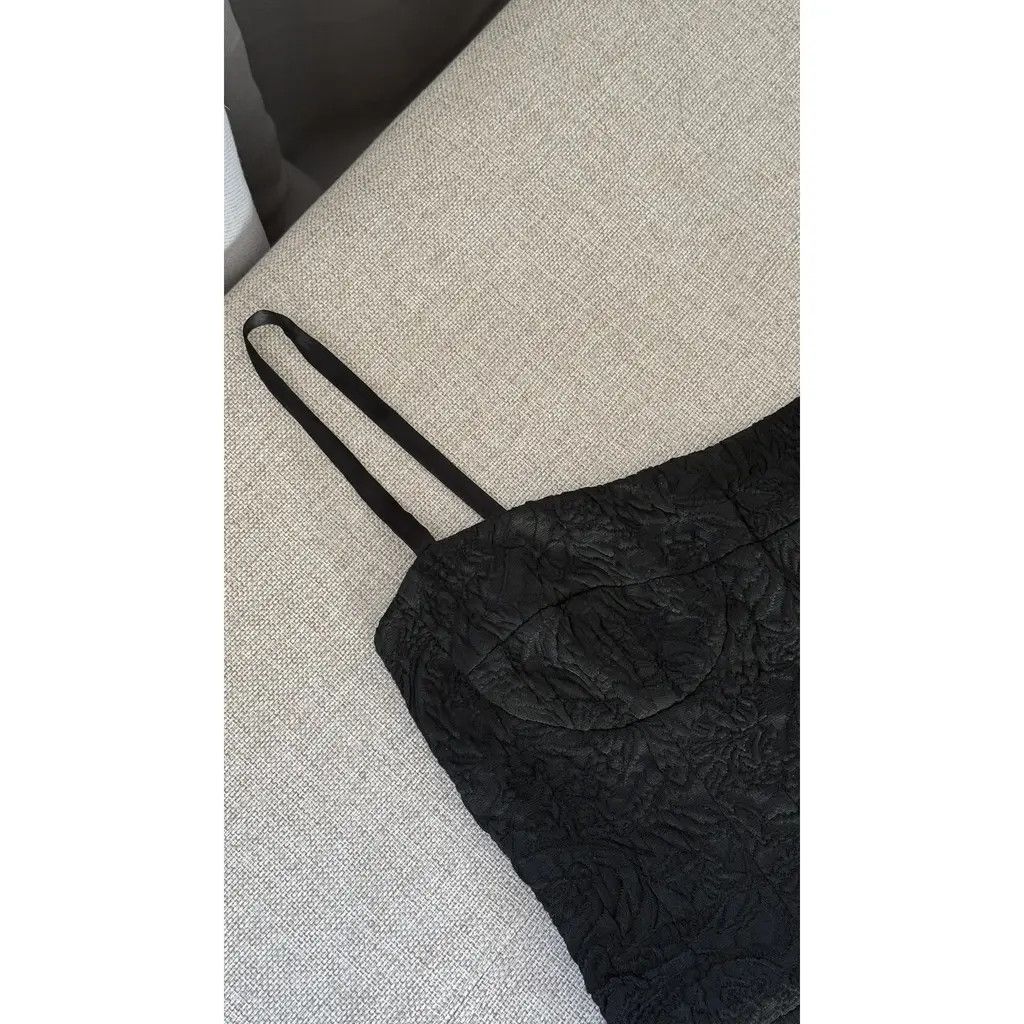 Dolce & Gabbana Dolce & Gabbana Black Textured Mini Dress Corset Size IT 38 Size XS / US 0-2 / IT 36-38 - 4 Thumbnail