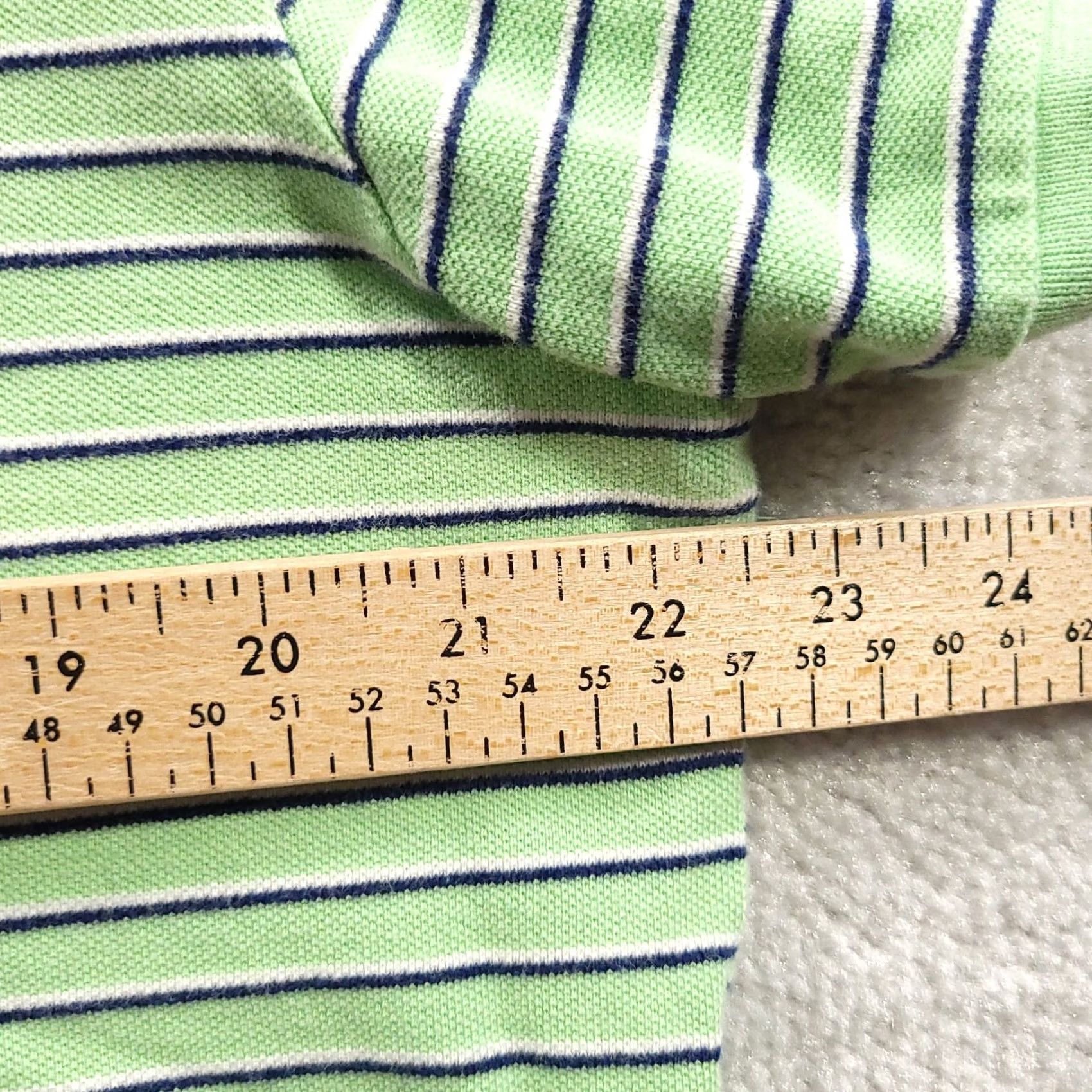 Chaps VINTAGE Chaps Polo Shirt Mens XL Green Stripe Short Sleeve Easy Care Stretch Collared Size US XL / EU 56 / 4 - 5 Thumbnail