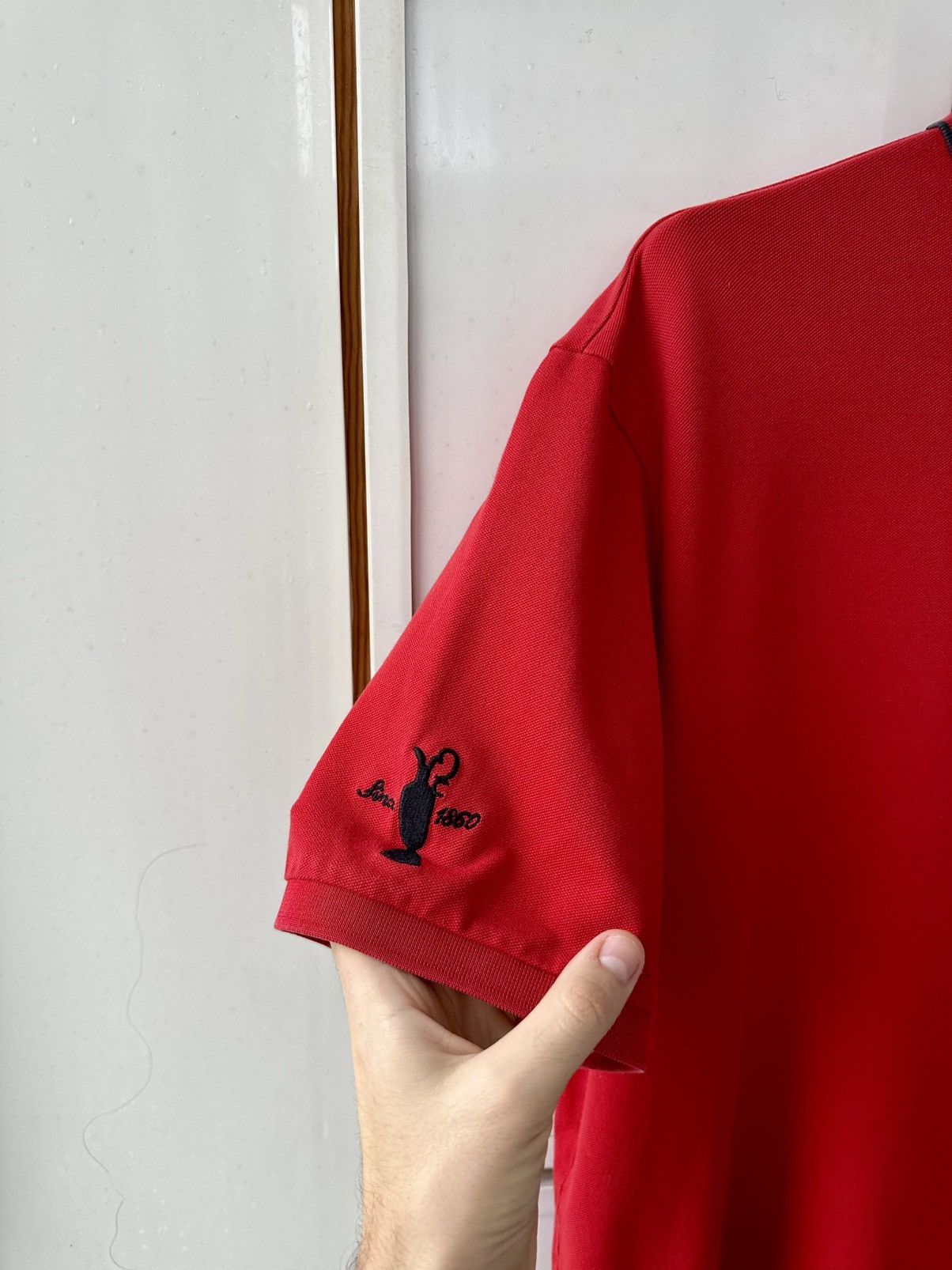 Polo Ralph Lauren Vintage Polo Ralph Lauren Red Polos Black Logo Size US XL / EU 56 / 4 - 5 Thumbnail