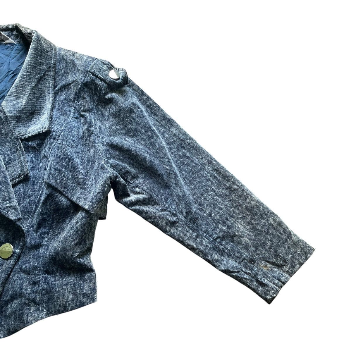 If Six Was Nine JAPANESE BRAND MUD BLUE WASH CROP TOP JACKET Size M / US 6-8 / IT 42-44 - 4 Thumbnail