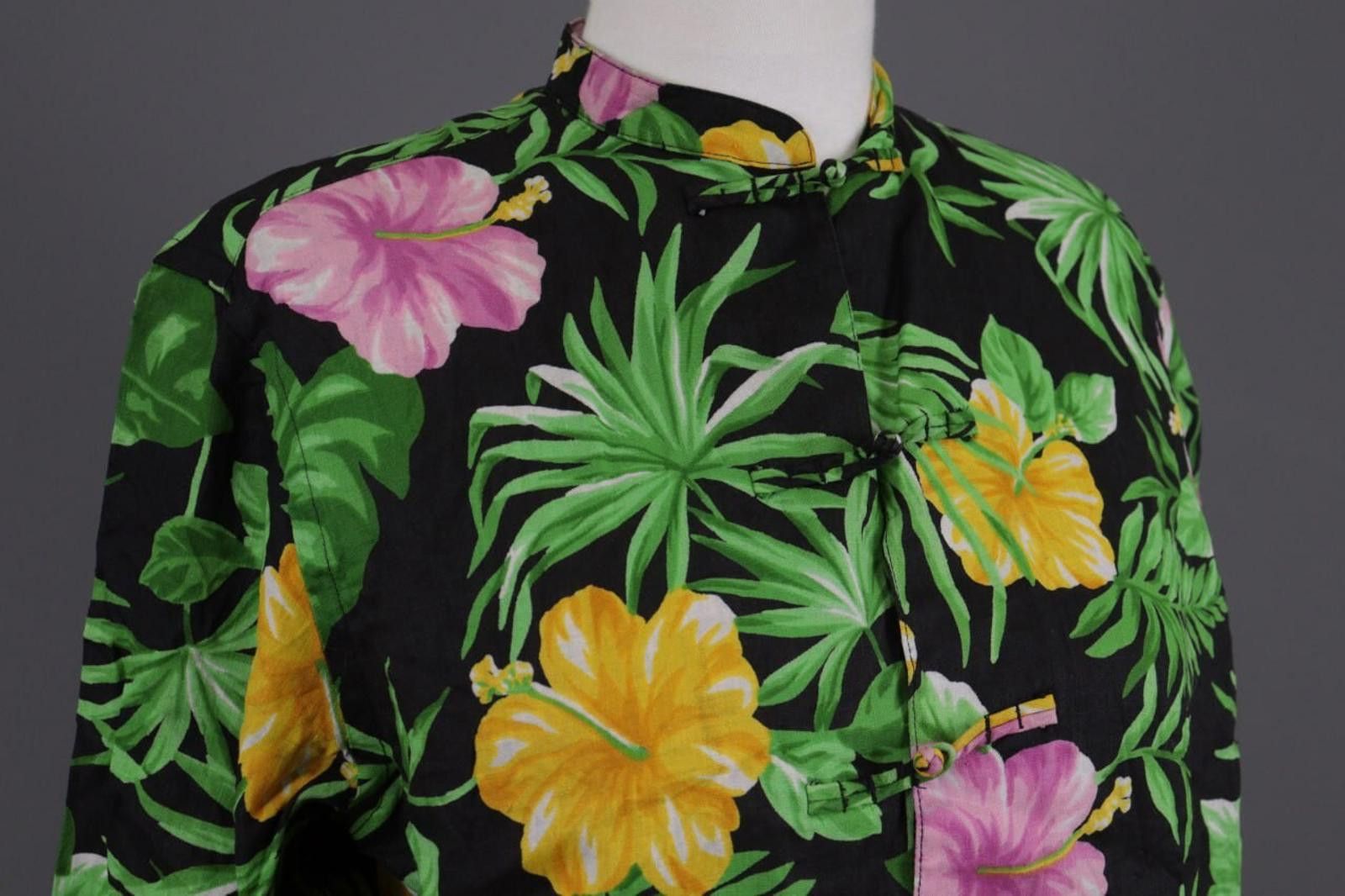 Lauren Ralph Lauren Lauren Ralph Lauren Black Linen Floral Tunic Shirt Size M Size M / US 6-8 / IT 42-44 - 4 Thumbnail