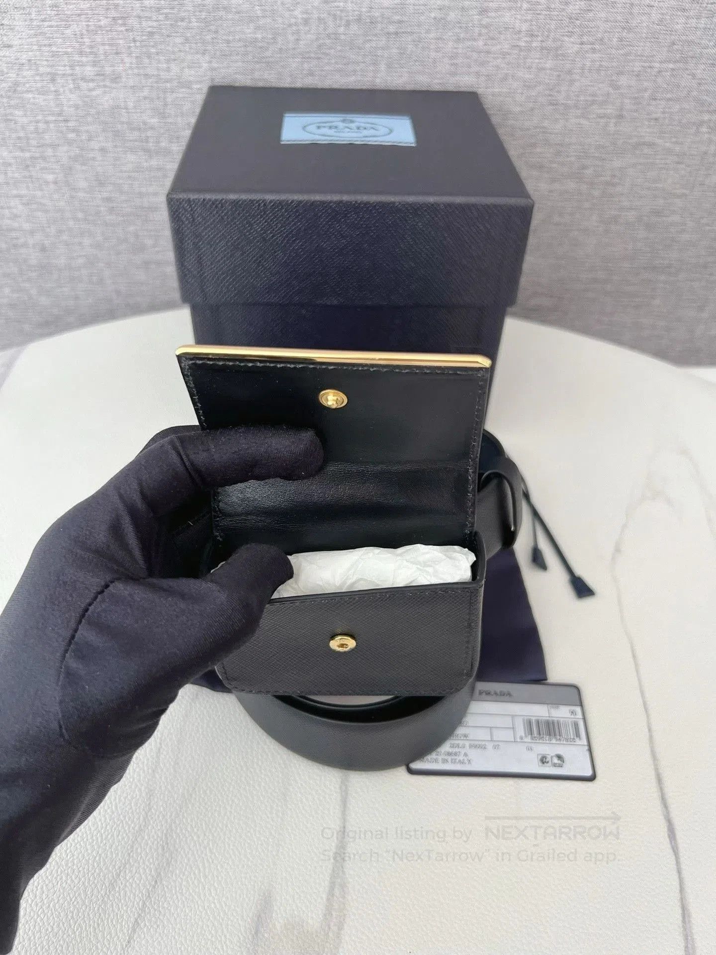 Prada Prada Black Belt Card Wallet. Size ONE SIZE - 3 Thumbnail