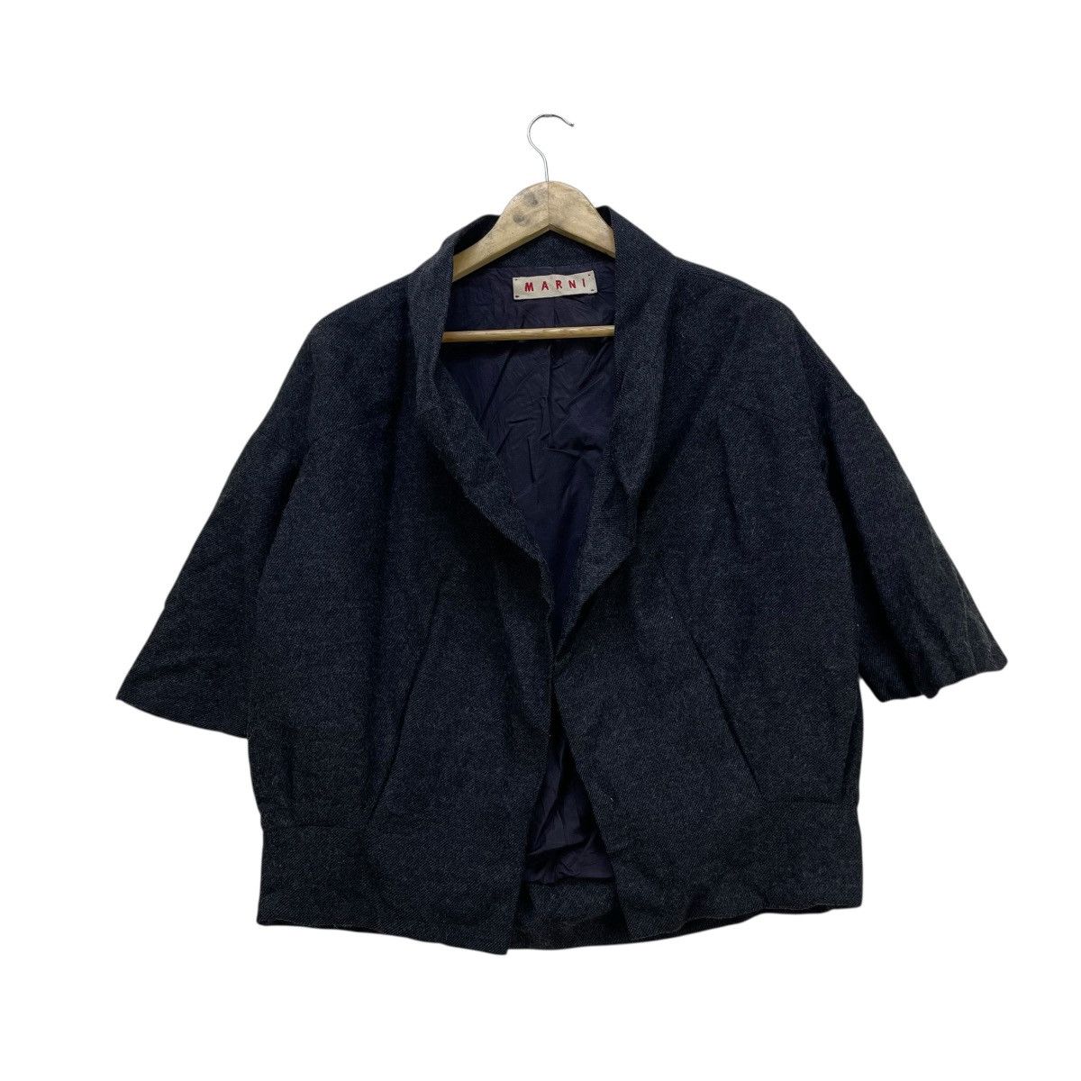 Marni 💥Marni Cropped Button Less Drape Jacket Size 40 Size M / US 6-8 / IT 42-44 - 1 Thumbnail