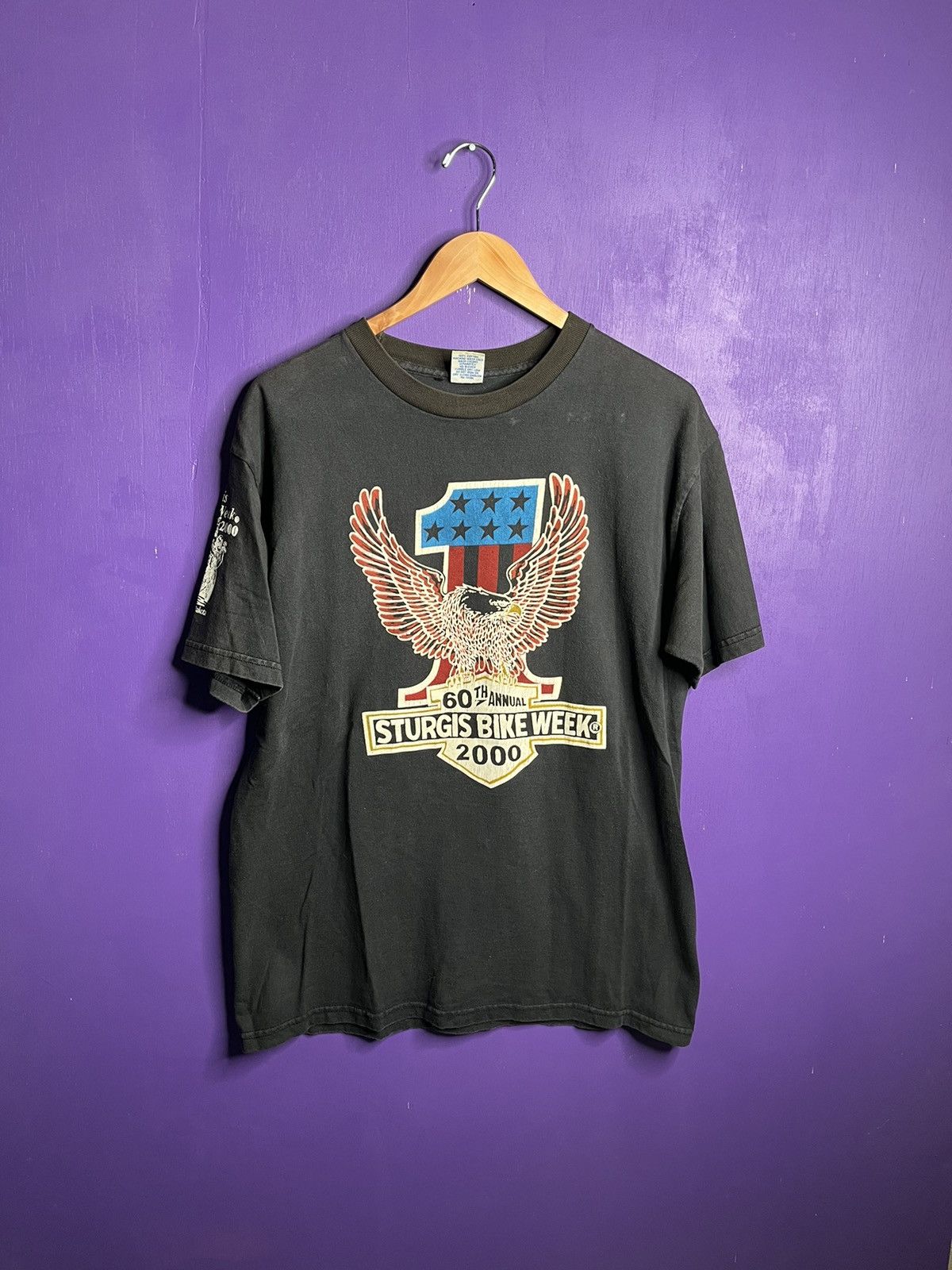 Harley Davidson × Vintage Vintage 2000 sturgis bike week chalk t-shirt Size US L / EU 52-54 / 3 - 1 Thumbnail