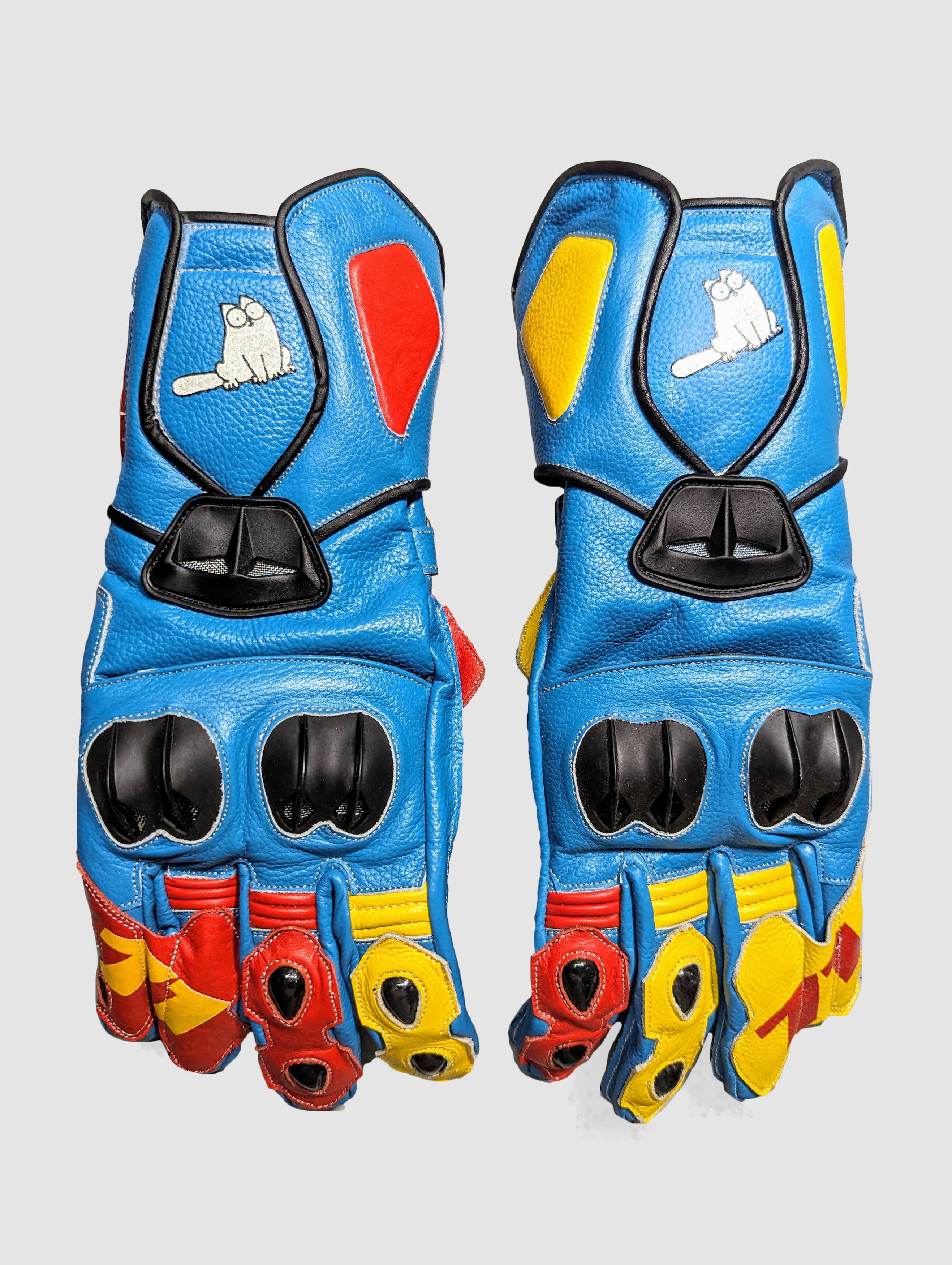 Genuine Leather × Leather Motorcycle Leather Gloves Racing STREETWEAR Size 30 - 3 Thumbnail