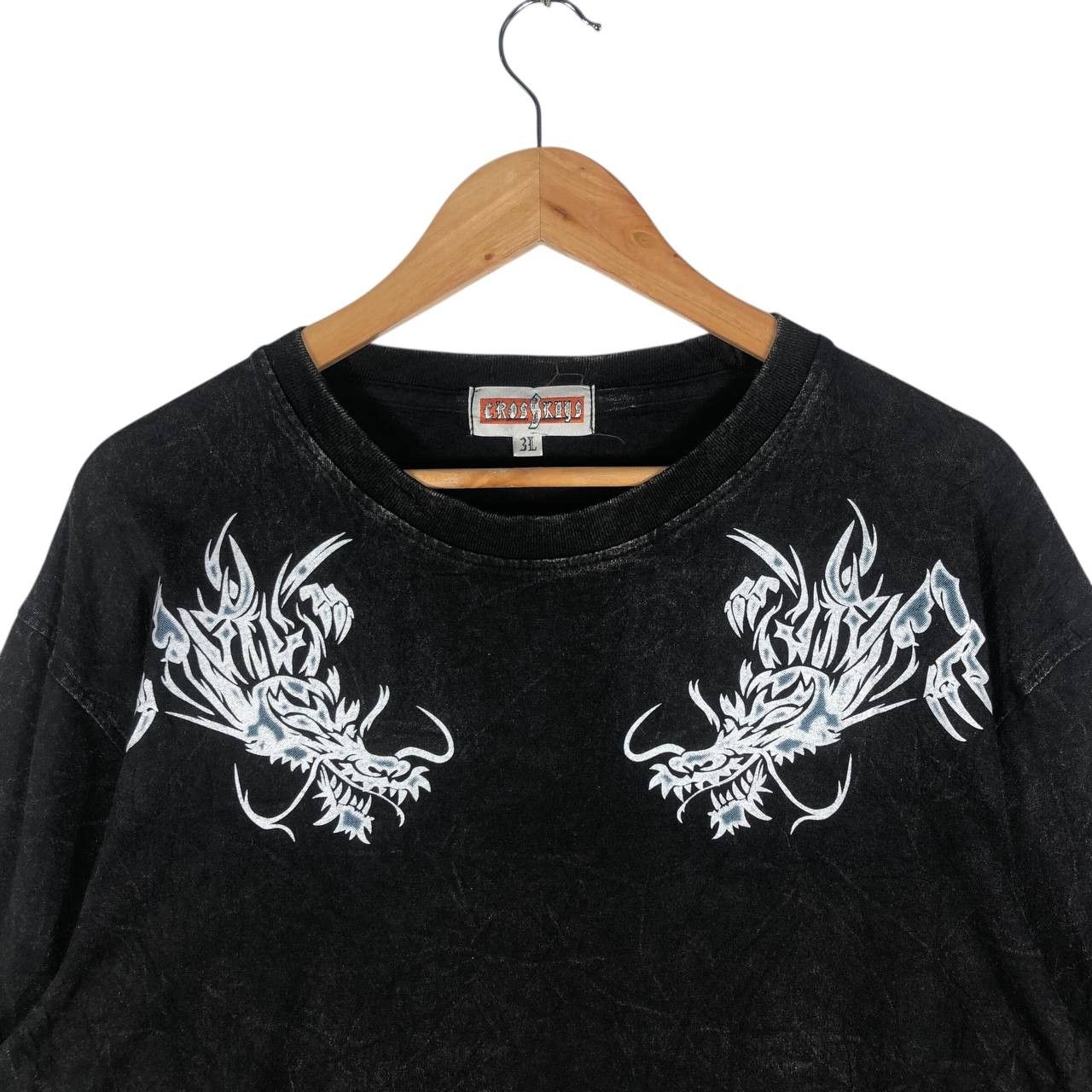 Japanese Brand × Vintage Vintage Crosskeys Sukajan Dragon Long Sleeve T-Shirt Size US L / EU 52-54 / 3 - 2 Thumbnail