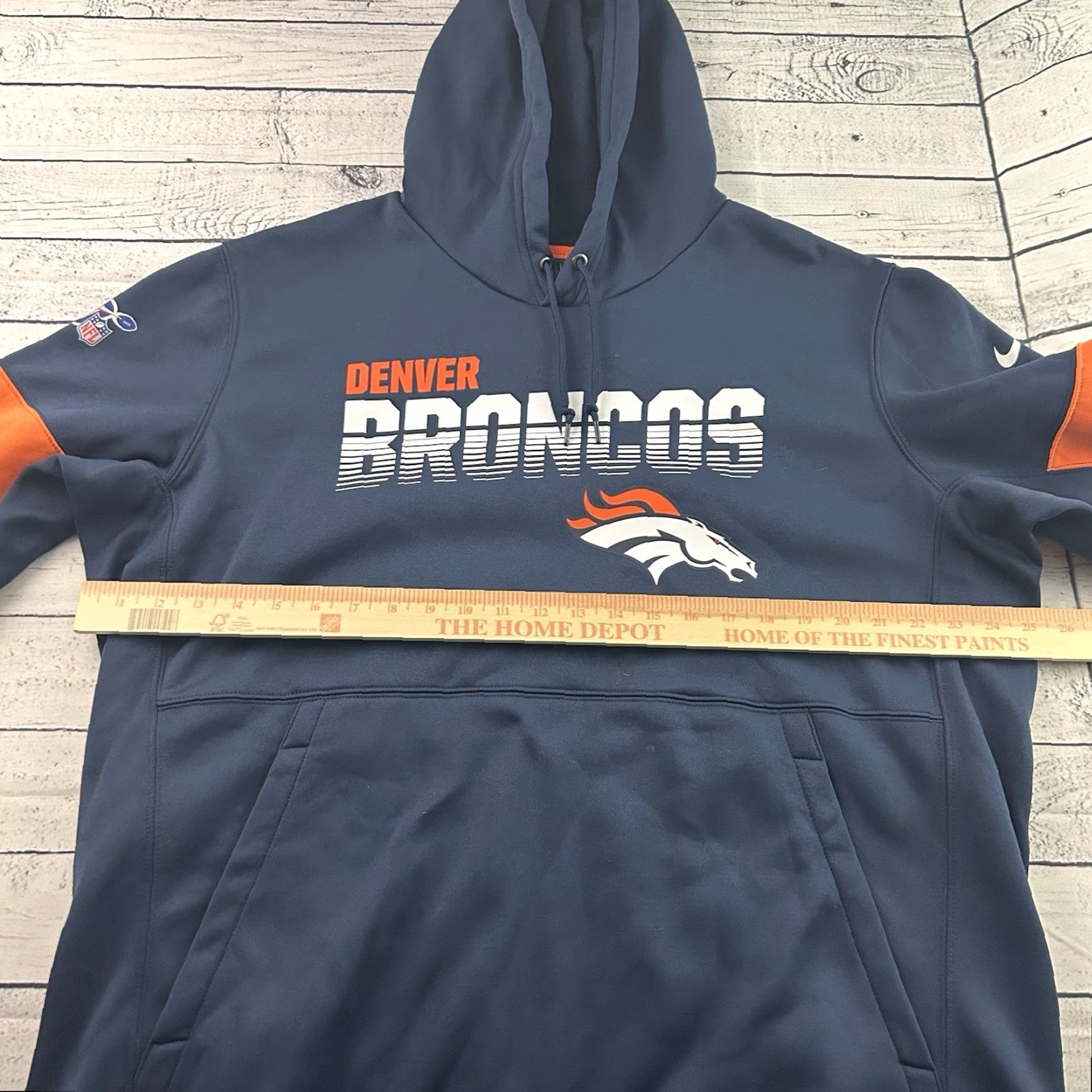 Nike Nike On Field Denver Broncos Pullover Hoodie Sweatshirt Men's XL Blue Size US XL / EU 56 / 4 - 3 Thumbnail