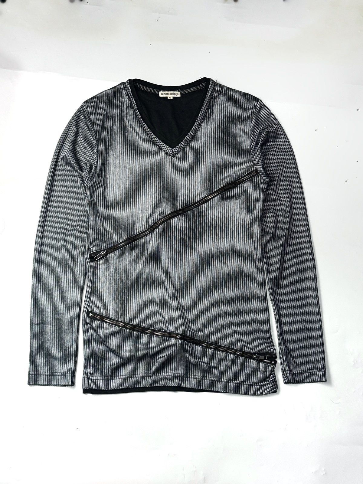 If Six Was Nine × Japanese Brand × Le Grande Bleu (L.G.B.) Archived Zipper Semanticdesign Double Layers Long Sleeve Size US M / EU 48-50 / 2 - 4 Thumbnail