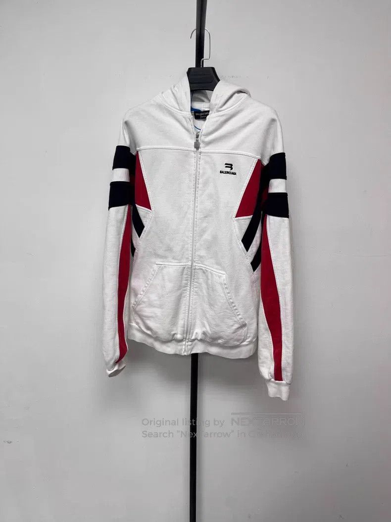 Balenciaga Balenciaga Sport Long Sleeve Zip Hooded Jacket Size US S / EU 44-46 / 1 - 1 Thumbnail