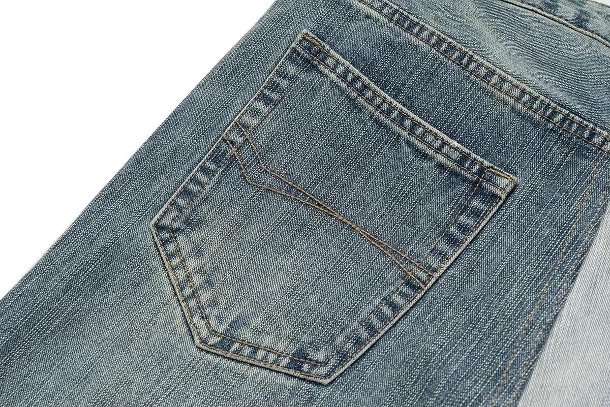 Japanese Brand × Jean Asymmetric Patchwork Drawstring Loose Jeans Size US 32 / EU 48 - 8 Thumbnail