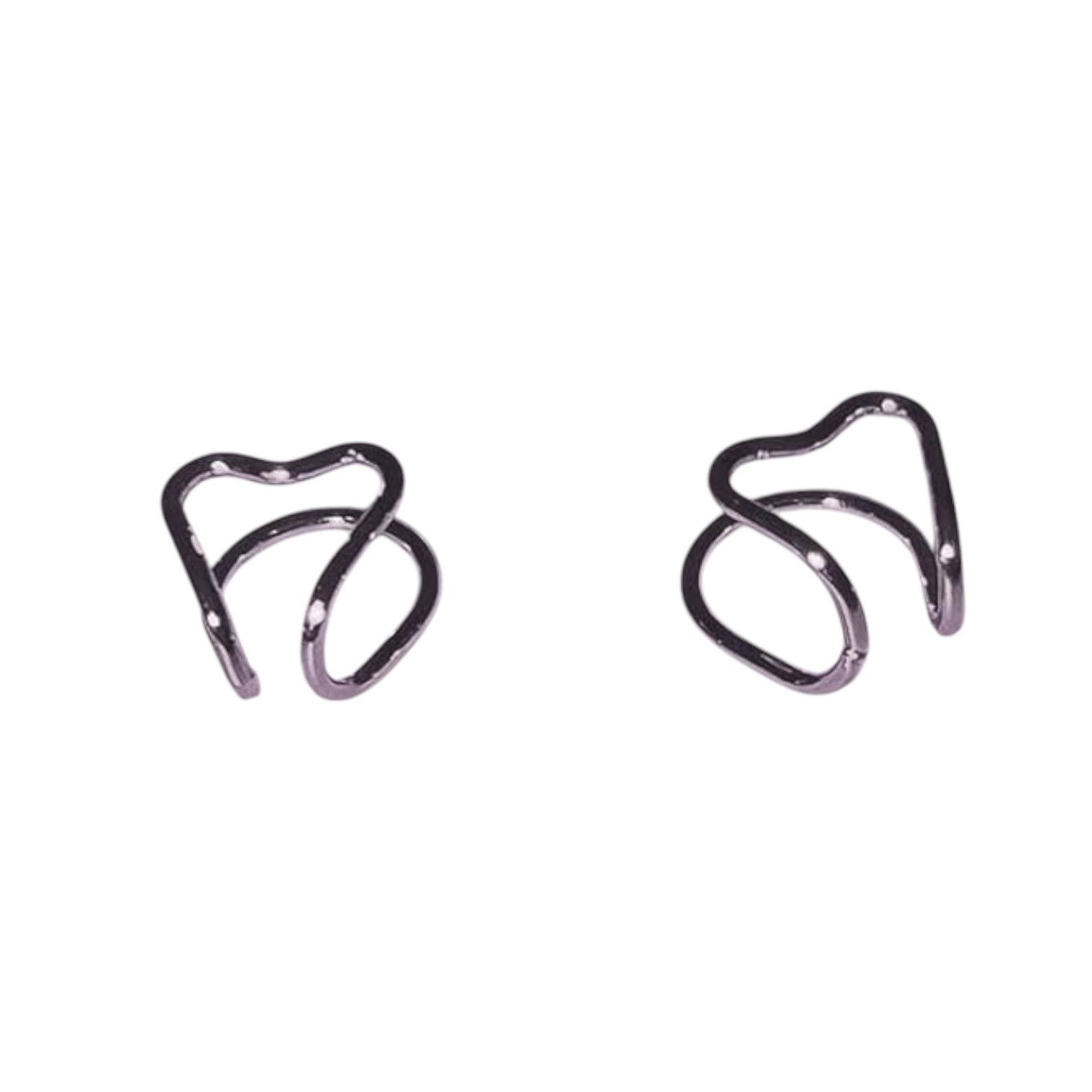 Other Silver Heart Non Piercing Ear Cuff Earring Size ONE SIZE - 4 Thumbnail