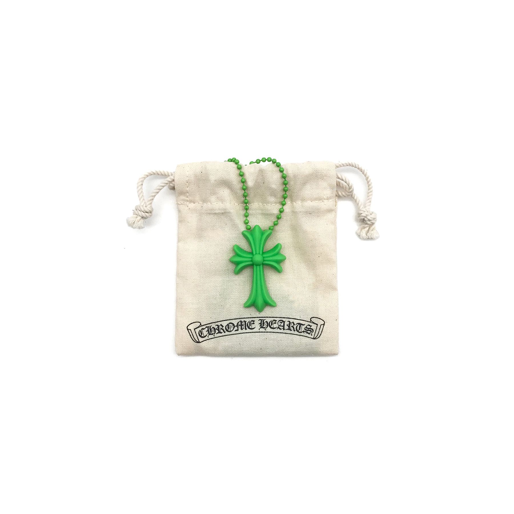 Chrome Hearts Chrome Hearts Green Resin Cross Pendant Ball Chain Necklace Size ONE SIZE - 4 Thumbnail