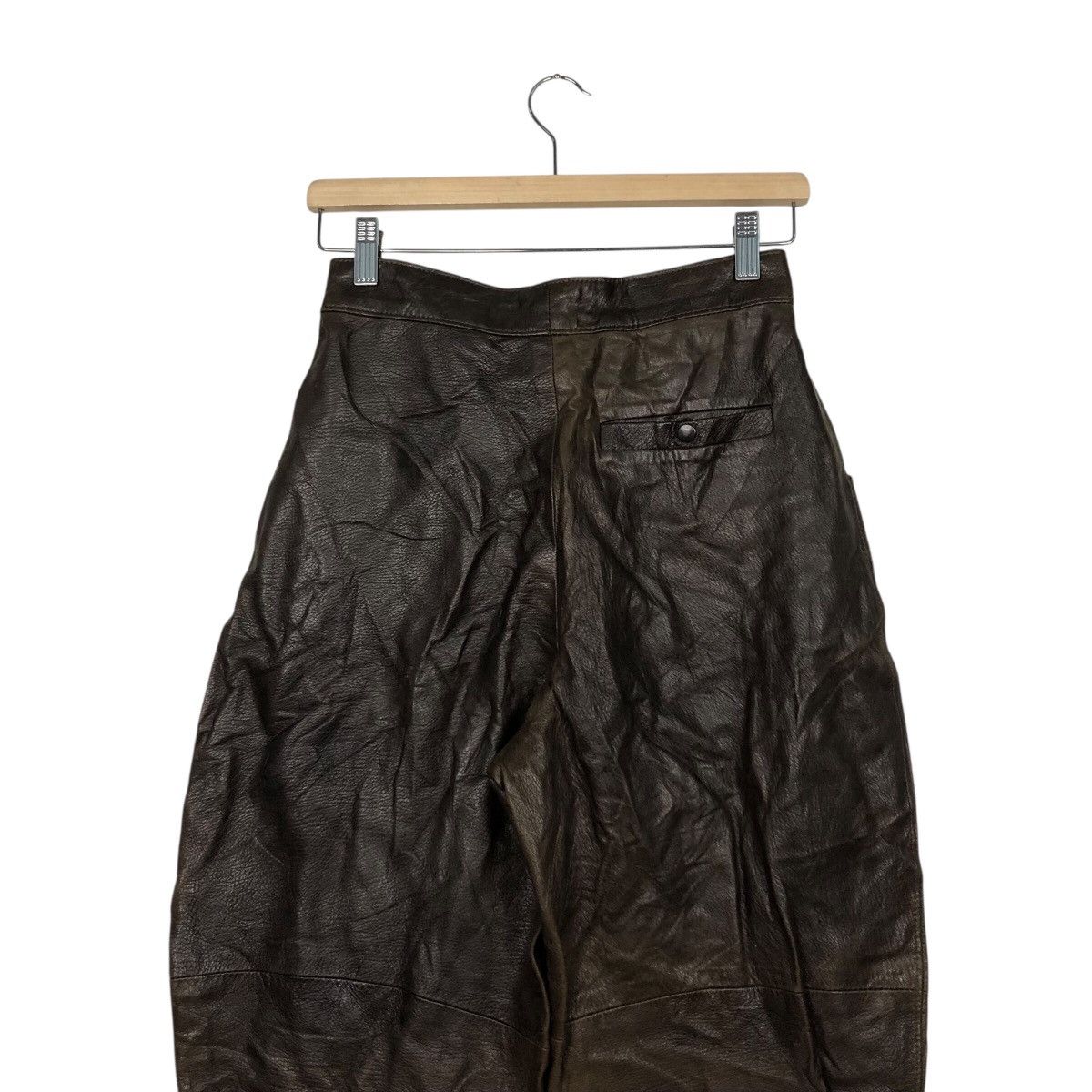 Japanese Brand 📌Vintage Biker Leather Pants Racing Maxima Issey Miyake Size US 26 / EU 42 - 10 Thumbnail