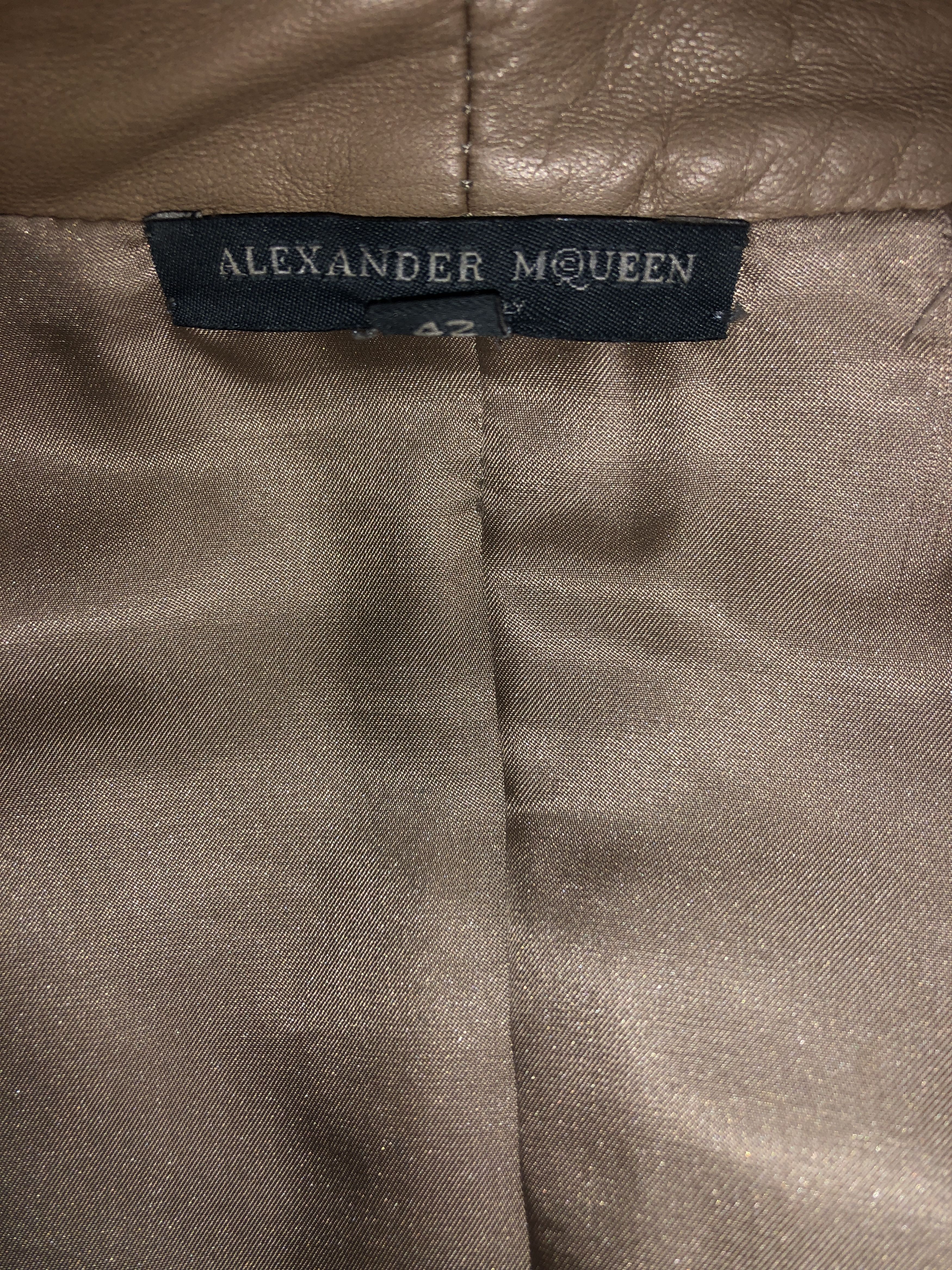 Alexander McQueen Pantheon and Lucem 2004 Quilted Leather Jacket Size M / US 6-8 / IT 42-44 - 3 Thumbnail
