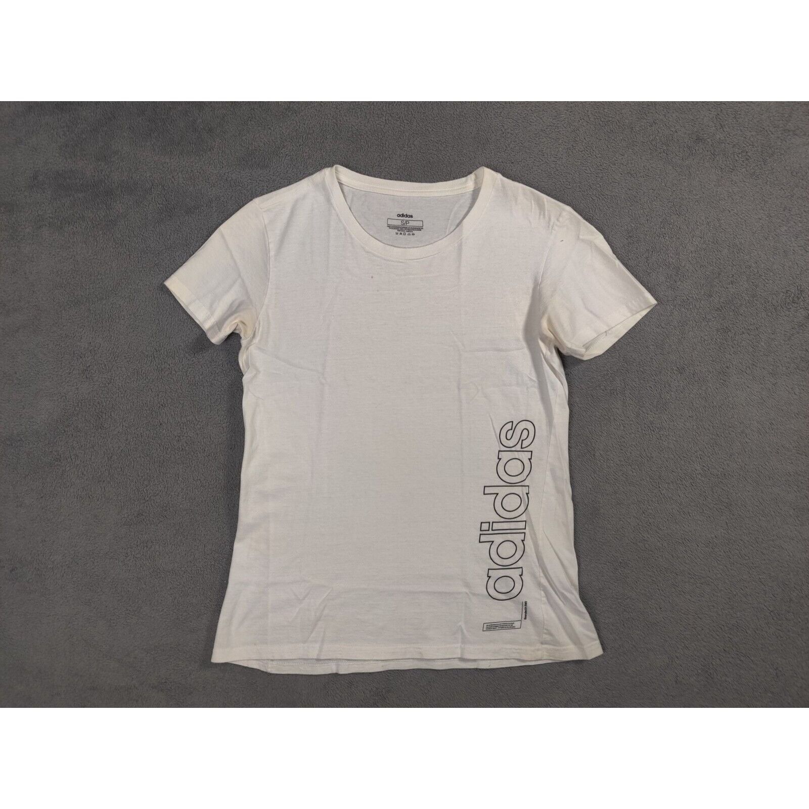 Adidas Adidas Shirt Adult Womens Small White Spell Out Logo Size S / US 4 / IT 40 - 1 Thumbnail