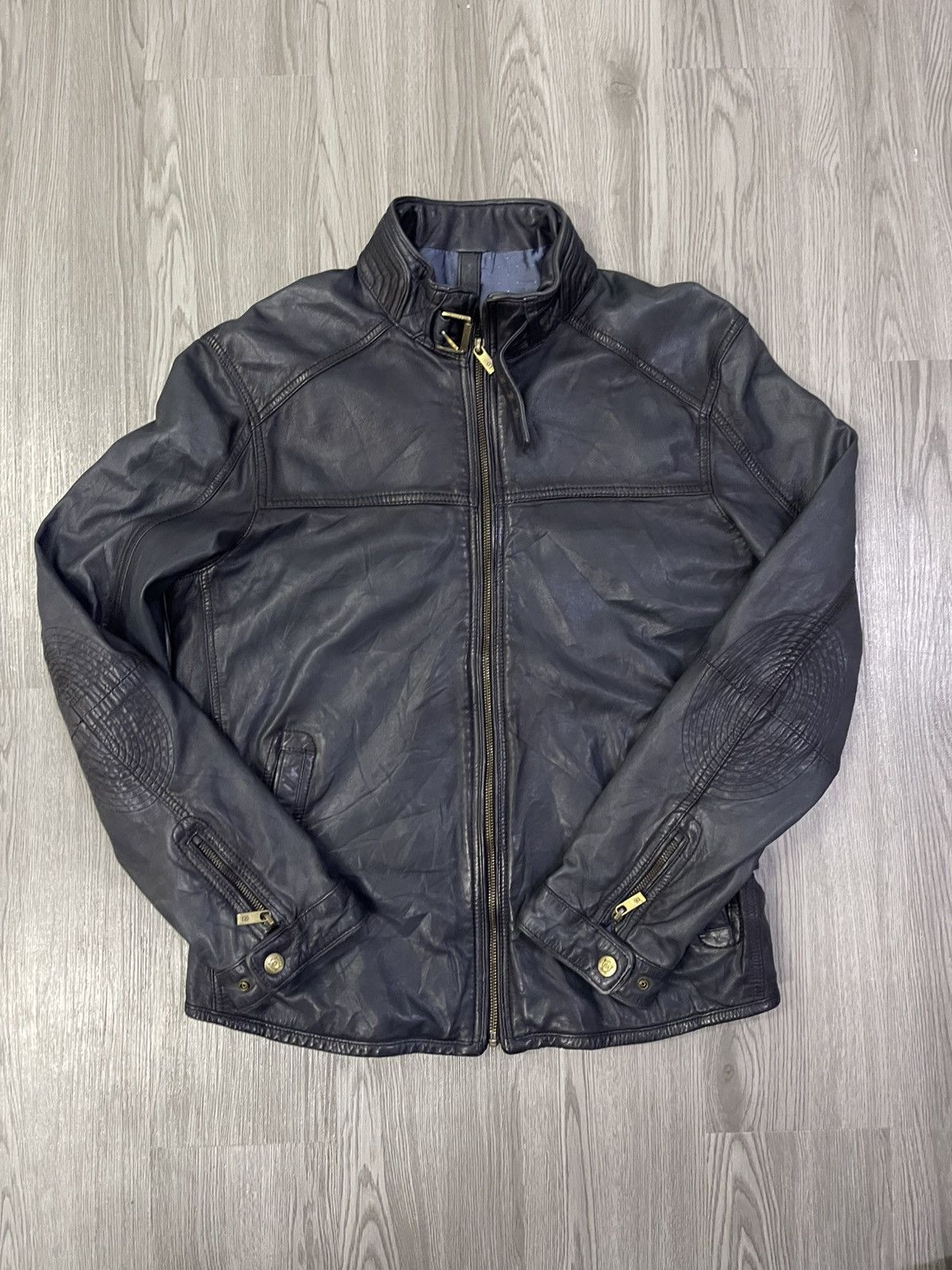 Massimo Dutti Leather Sheep Skin Bikers Jacket Size US M / EU 48-50 / 2 - 1 Thumbnail