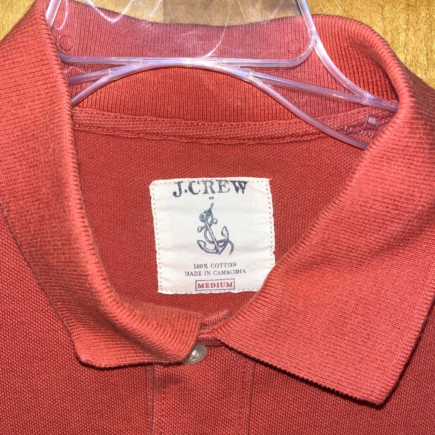 J.Crew J.Crew Men's Medium Orange Short Sleeve Polo Oarsmen Shirt, Classic Logo, Casual Wear Size US M / EU 48-50 / 2 - 3 Thumbnail