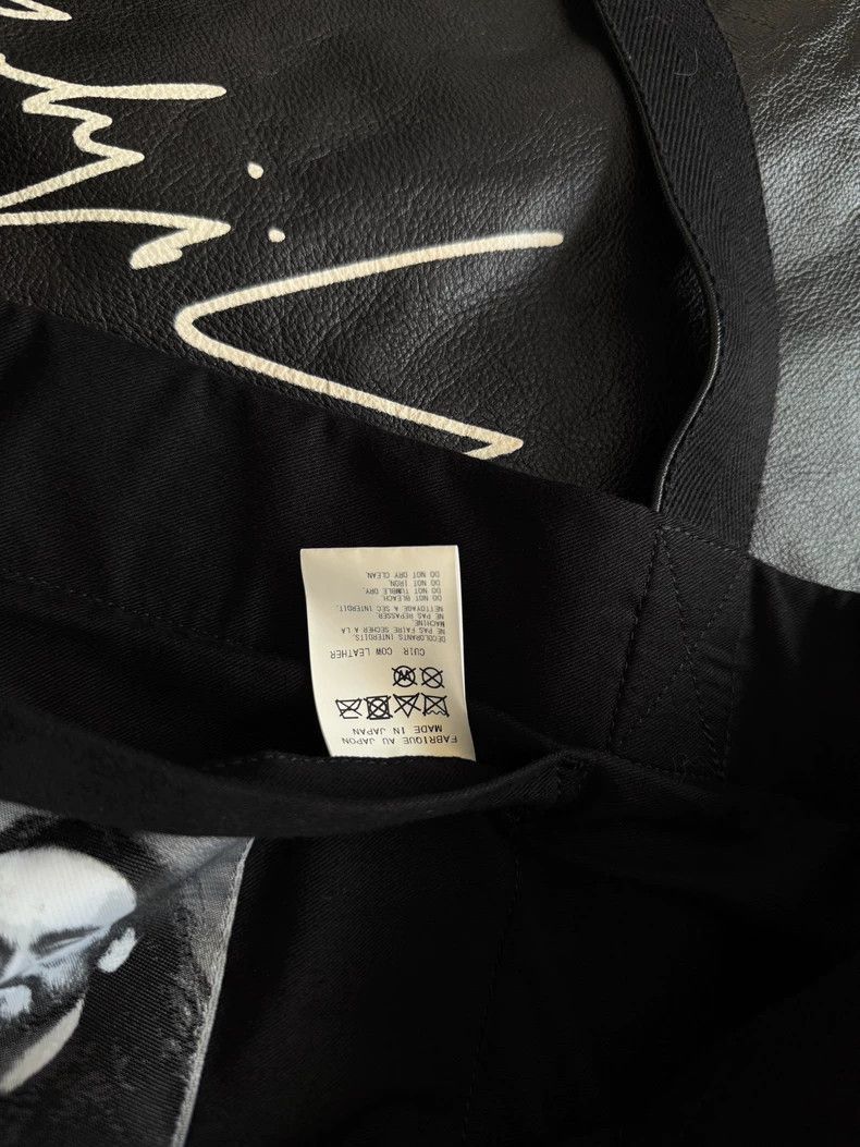 Yohji Yamamoto Yohji Yamamoto Yohji Yamamoto Black Leather Tote Bag Size ONE SIZE - 5 Thumbnail