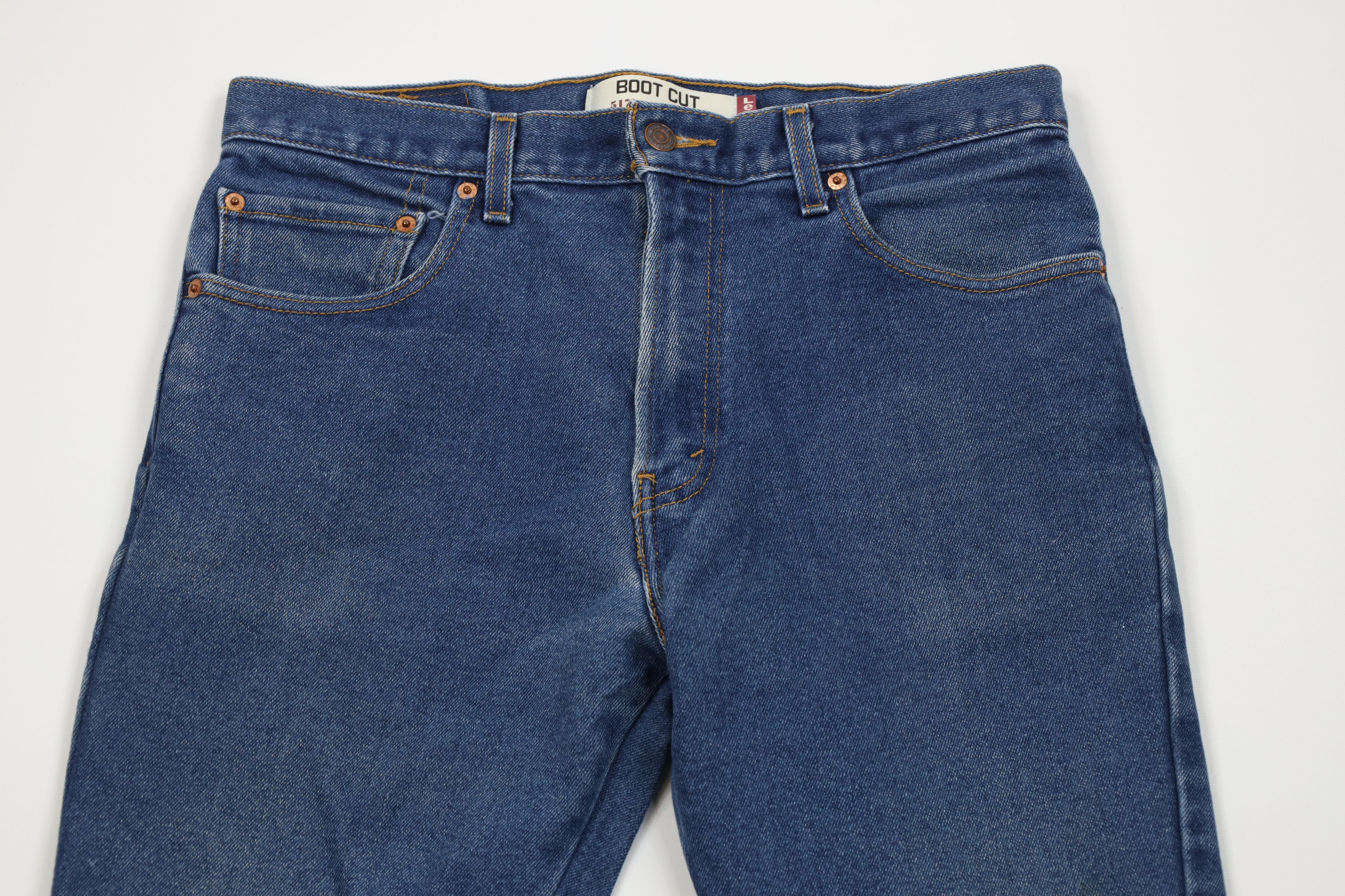 Levi's Vintage Y2K Levis 517 Western Wide Leg Boot Cut Denim Jeans Size US 34 / EU 50 - 2 Thumbnail