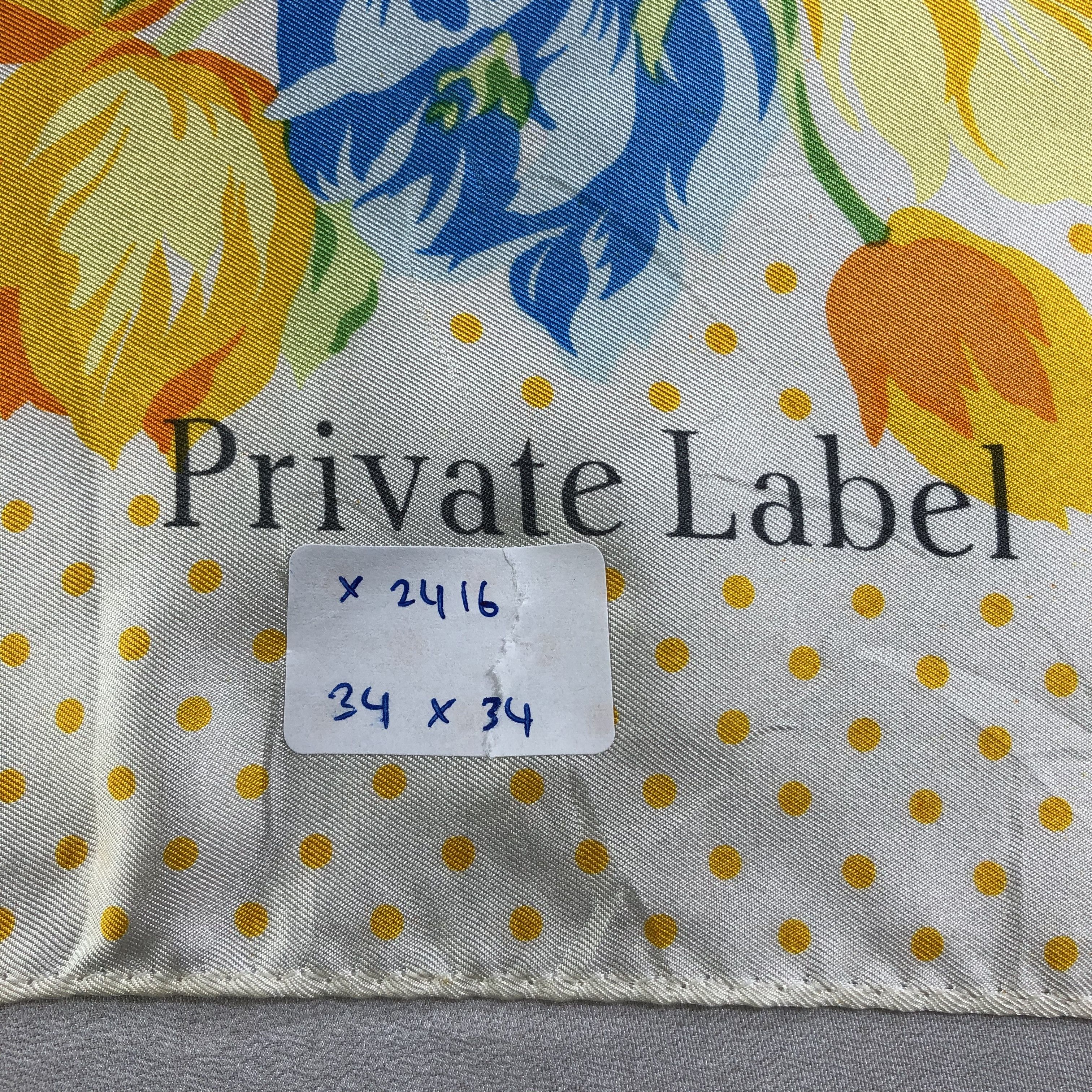 Vintage Vintage Private Label Silk Scarf Size ONE SIZE - 7 Thumbnail