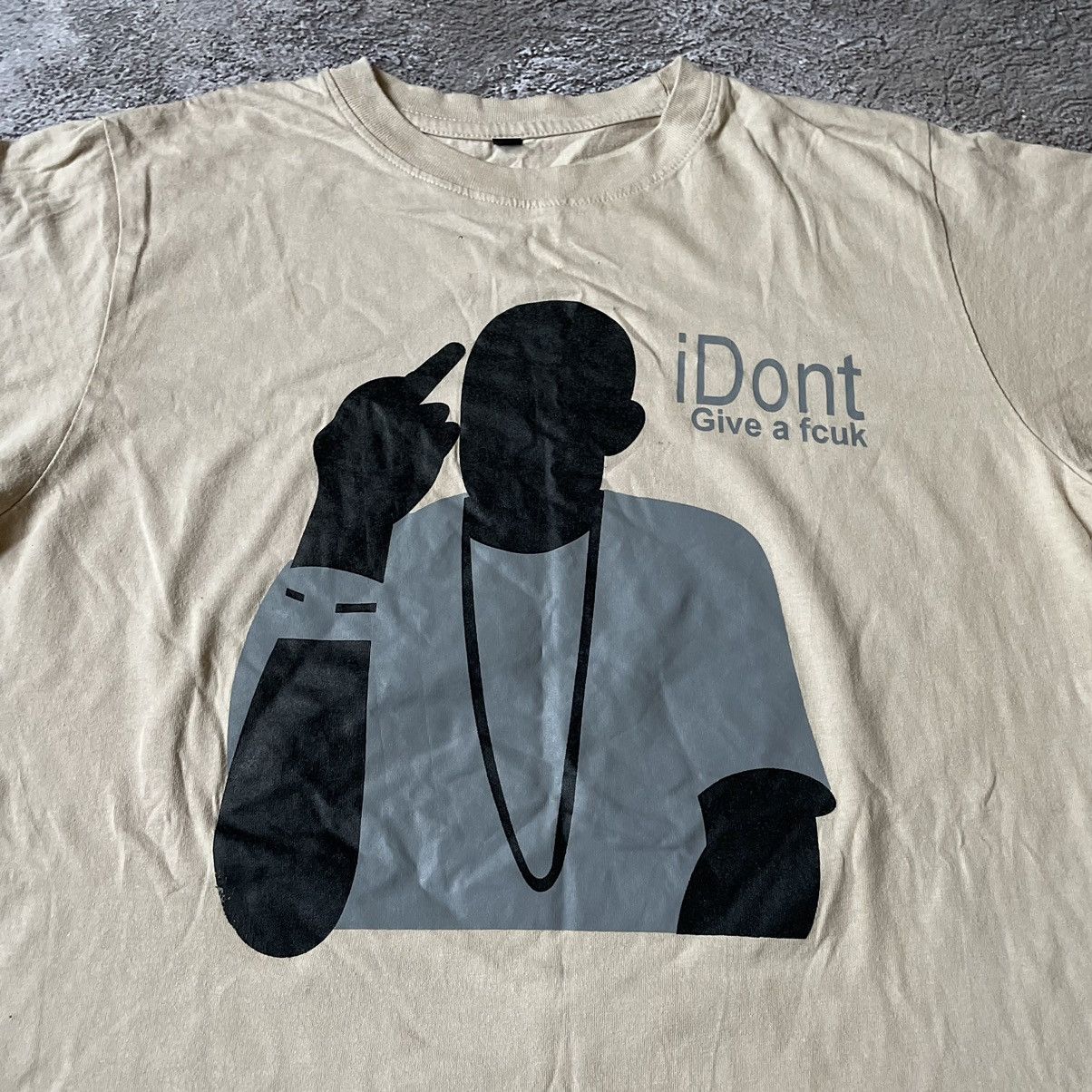 Vintage Vintage Y2K ADULT “ I DONT GIVE A FUCK FINGER“ FUNNY TEE Size US L / EU 52-54 / 3 - 3 Thumbnail