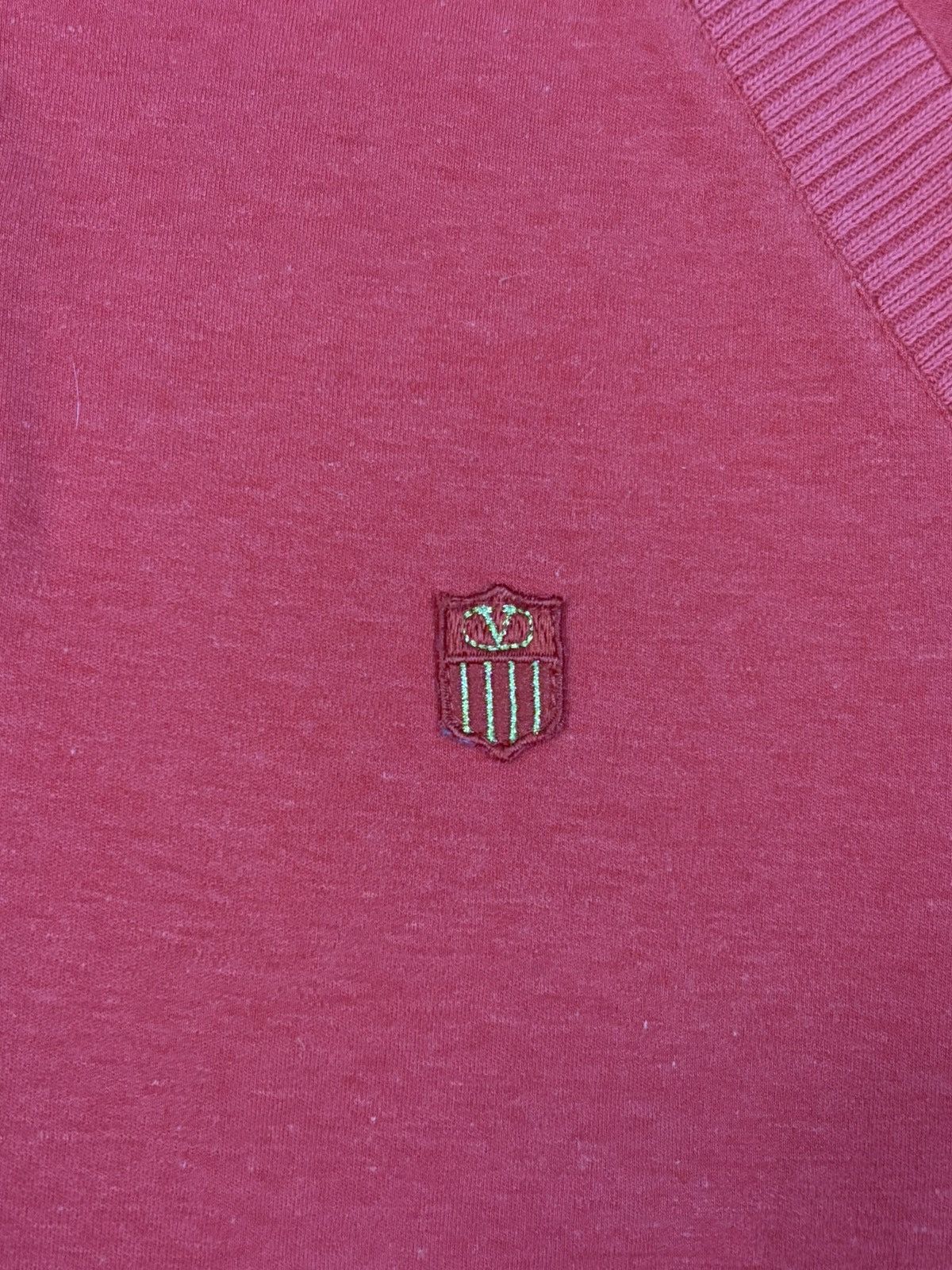 Valentino Vtg 90s Valentino Garavani Sport Rib-Knit Raglan Polo Shirt Size US S / EU 44-46 / 1 - 6 Thumbnail