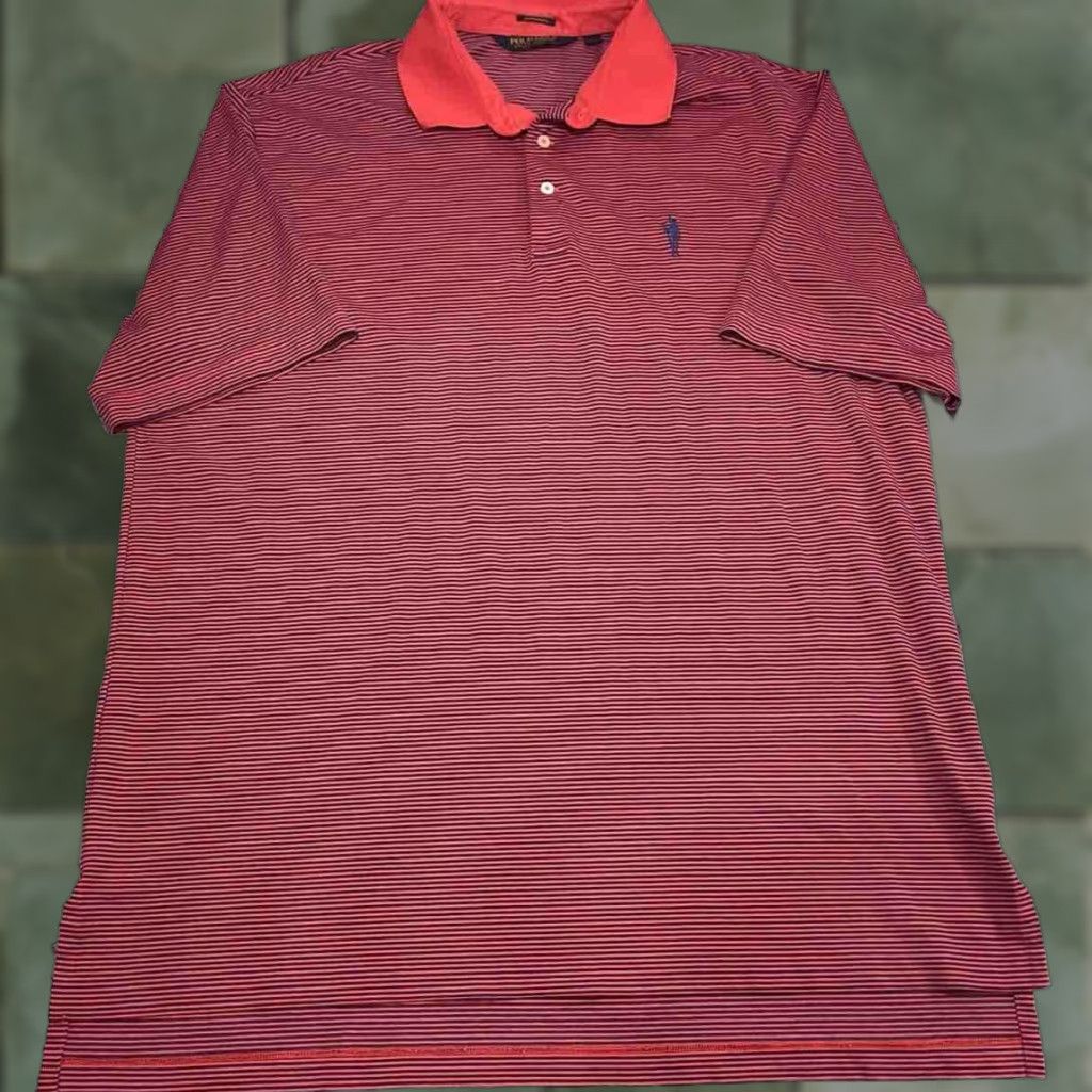 Ralph Lauren Ralph Lauren Performance Polo Shirt XL Men’s Red Blue Striped S/S Size US XL / EU 56 / 4 - 1 Thumbnail