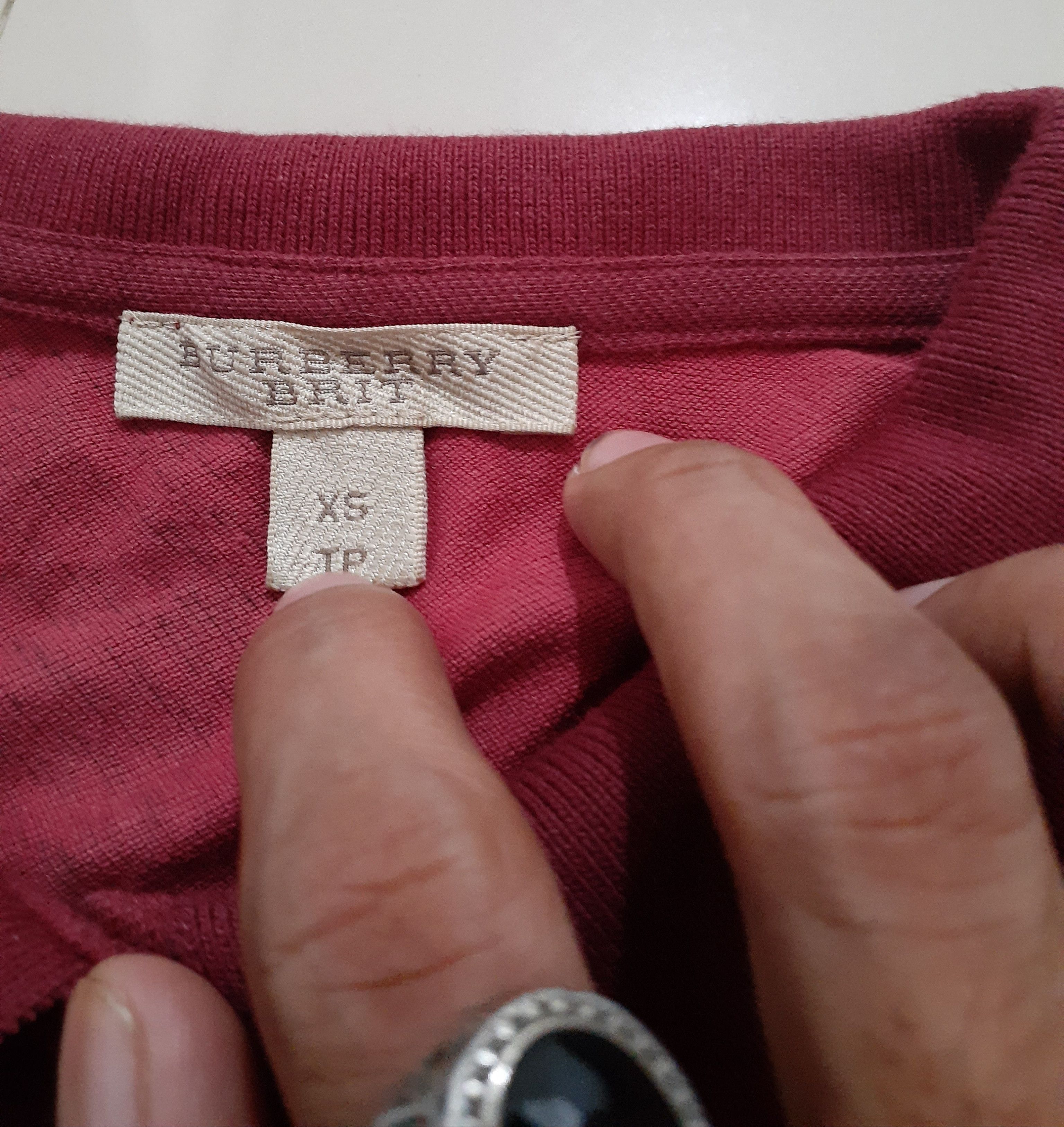 Burberry × Designer Burberry Brit Plaid Stretch Cotton Poloshirt Size XS / US 0-2 / IT 36-38 - 4 Thumbnail
