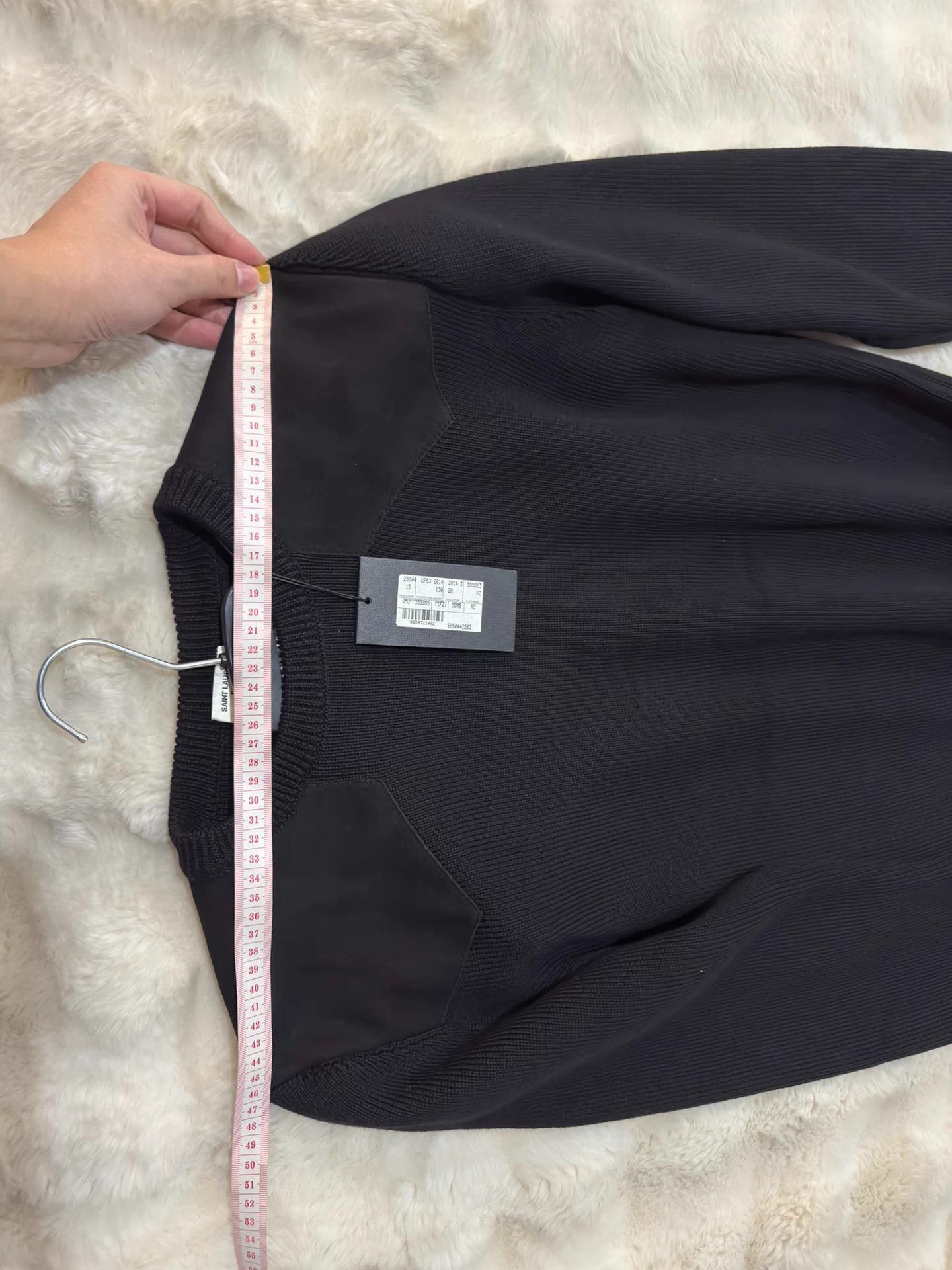 Saint Laurent Paris YSL SLP Hedi 14 black wool lambskin sweater XL new Size US XL / EU 56 / 4 - 6 Thumbnail