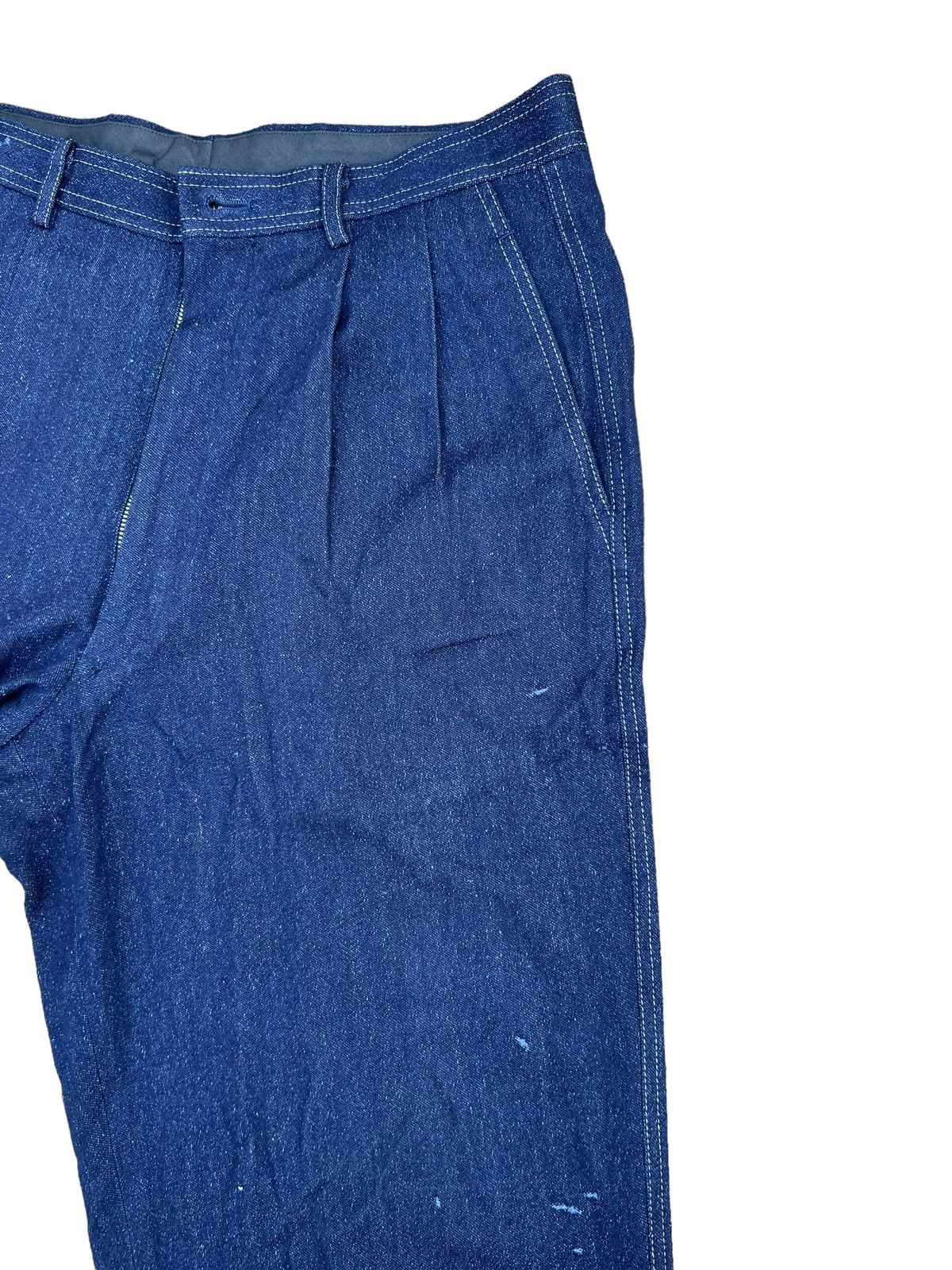 Celine Vintage 90s Celine Paris Distressed Wool Silk Trouser Pant Size US 32 / EU 48 - 10 Thumbnail