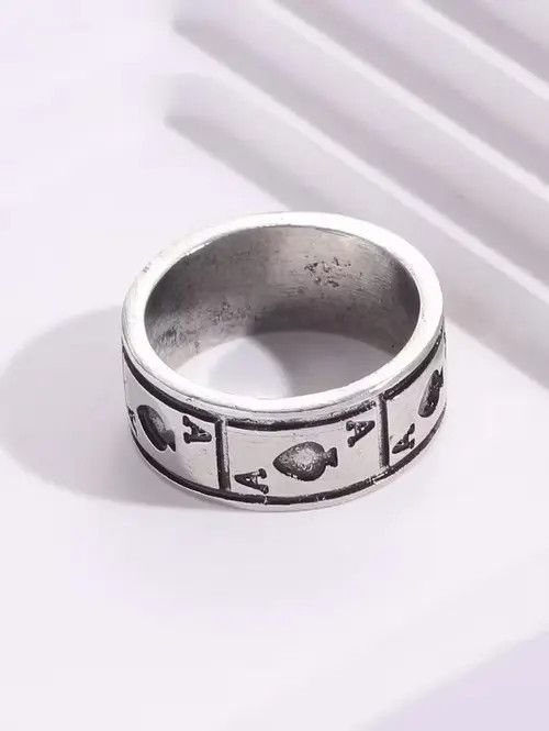 Ring Of Fire Vintage Ace of Cards Ring Size ONE SIZE - 3 Thumbnail