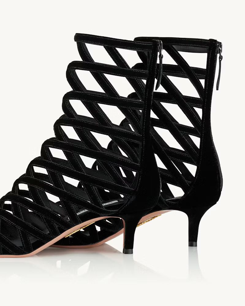 Aquazzura o1s22i1n0125 Romance Ankle Boots in Black Size US 6 / IT 36 - 4 Thumbnail
