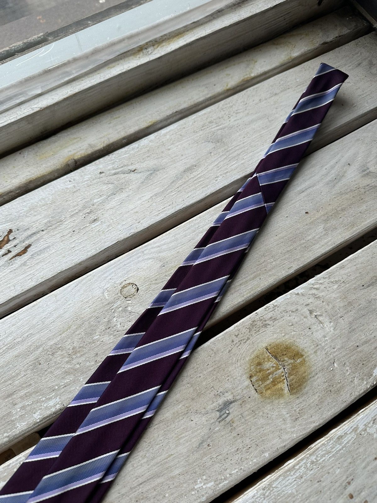 Designer × Hugo Boss 🚨RARE Hugo Boss Tie old money style Burgundy luxury monogram Size ONE SIZE - 4 Thumbnail